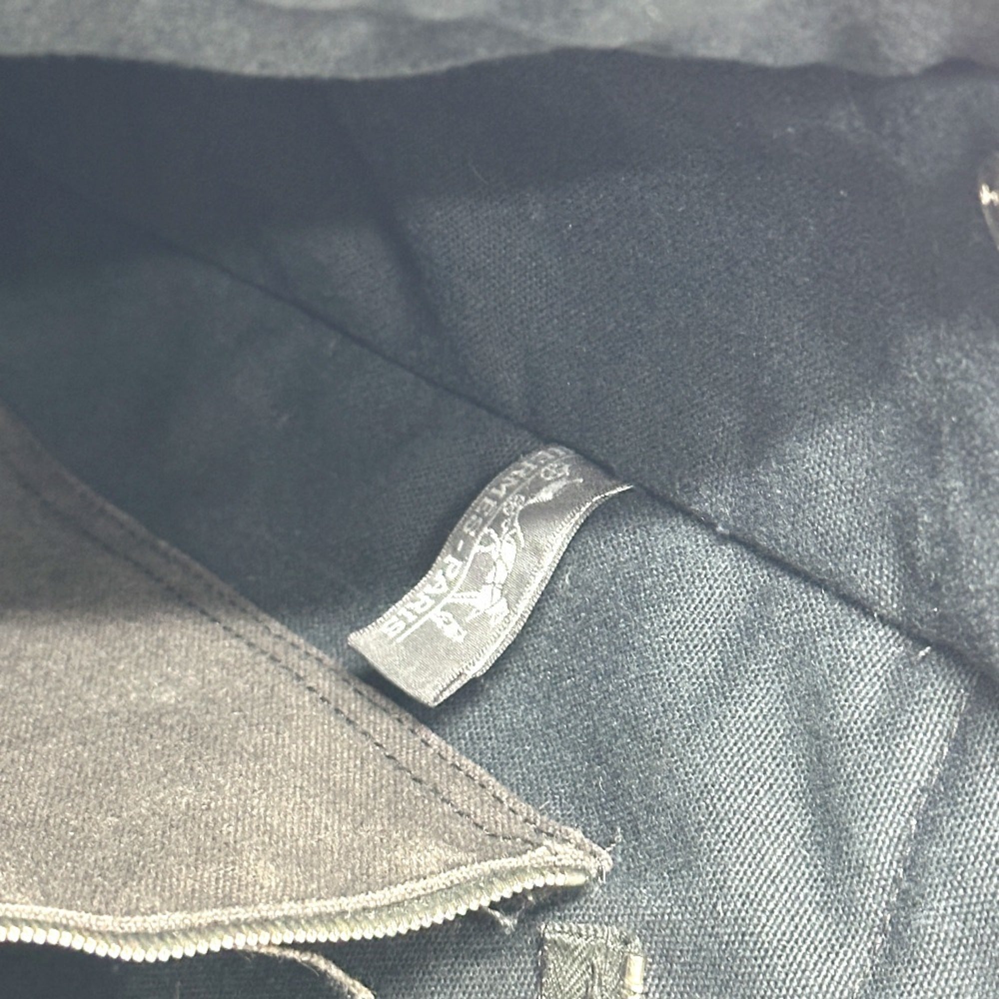 Hermes Black Canvas Tote Bag (Pre-Owned)