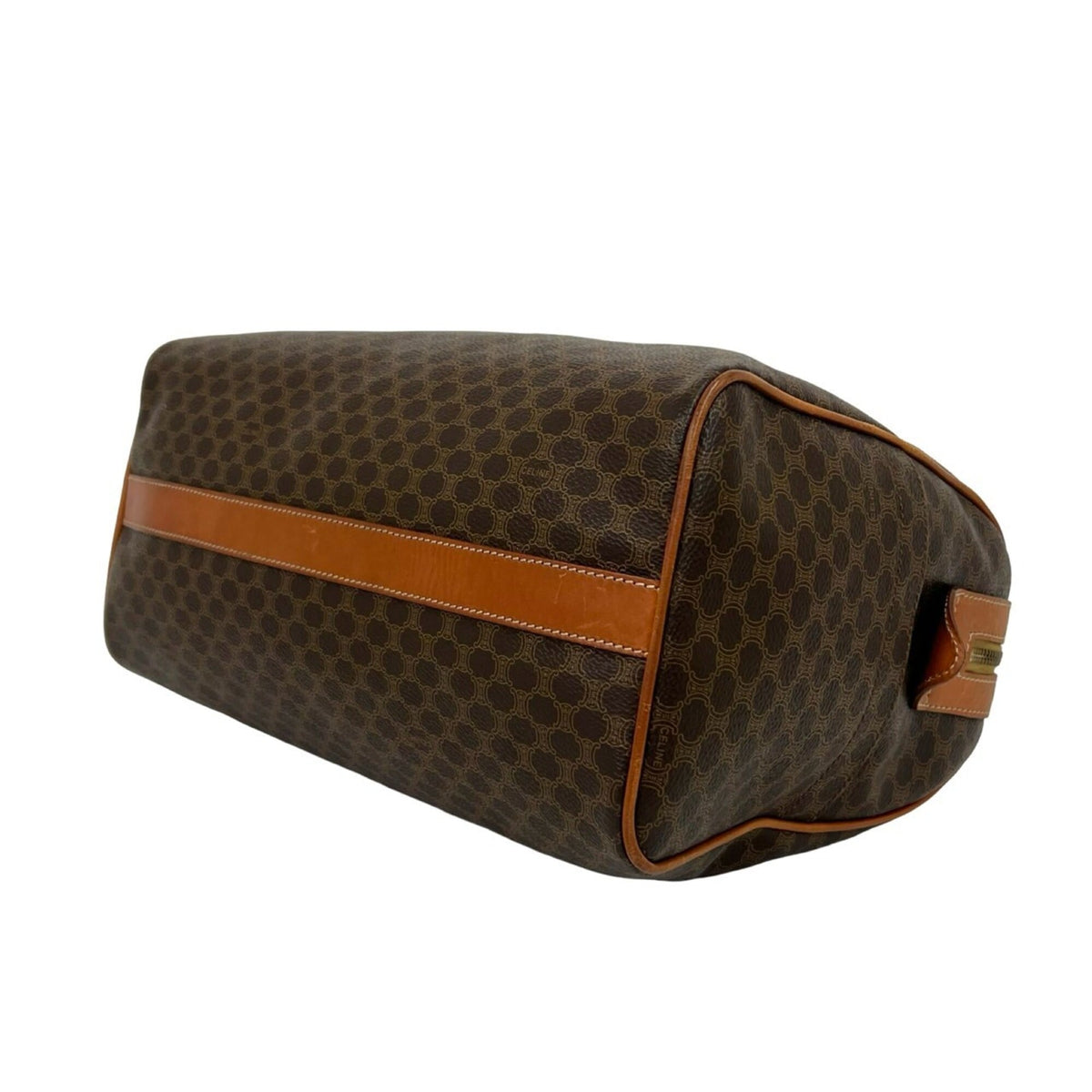 Celine Brown Leather Pvc Boston Bag Handbag (Pre-Owned)