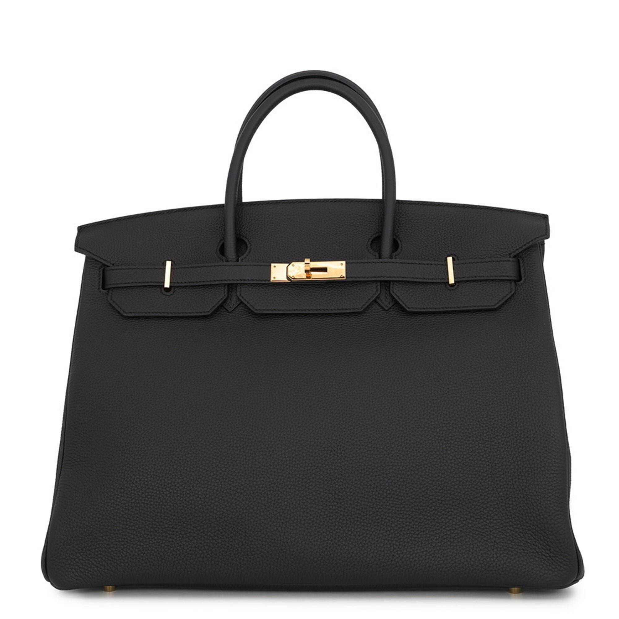 Hermes Black Togo Leather Handbag (Pre-Owned)