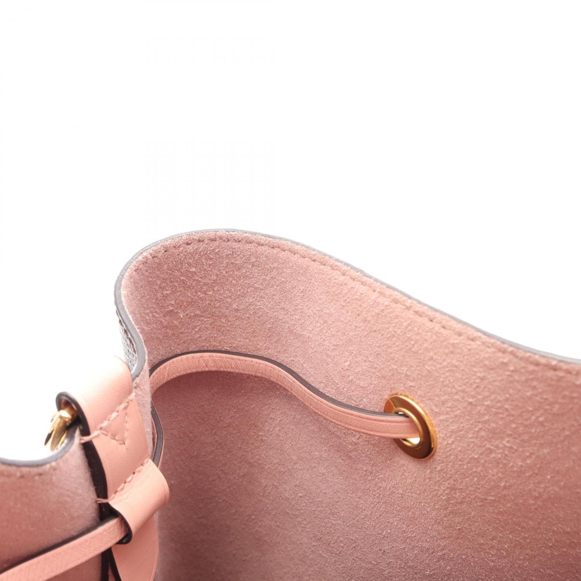 Louis Vuitton Brown Pink Coated Canvas Leather Handbag Shoulder Bag (Pre-Owned)