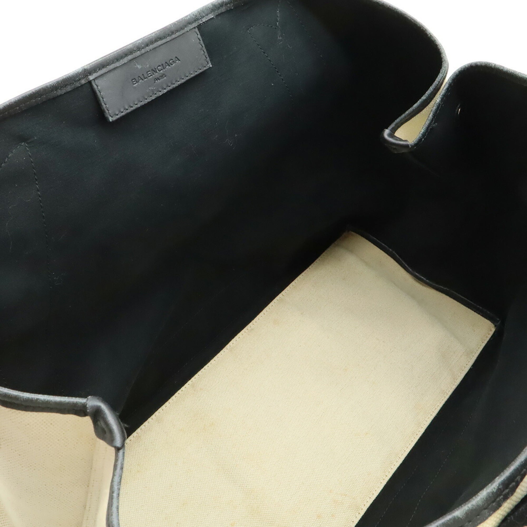 Balenciaga Black Navy Canvas Handbag Pouch Shoulder Bag Tote Bag (Pre-Owned)