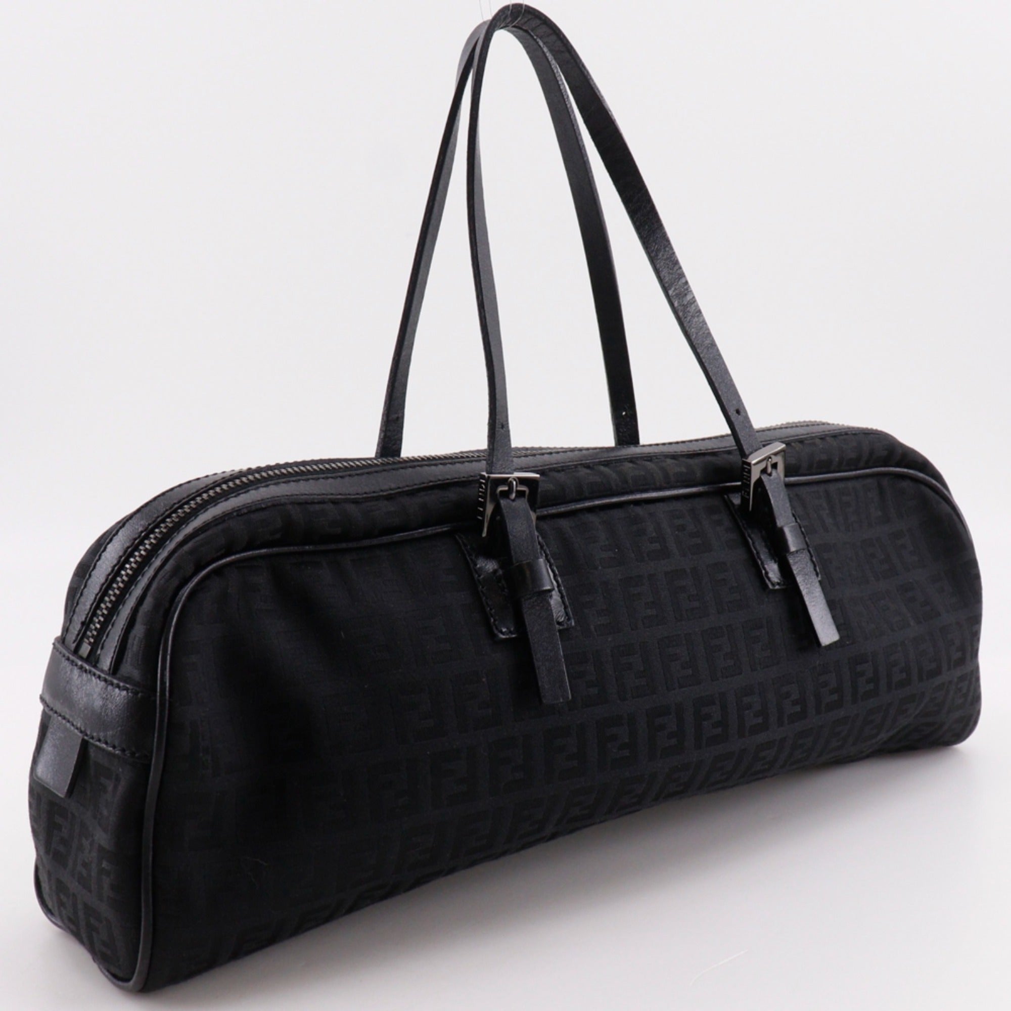 Fendi Zucchino Black Nylon Canvas Tote Bag (Pre-Owned)