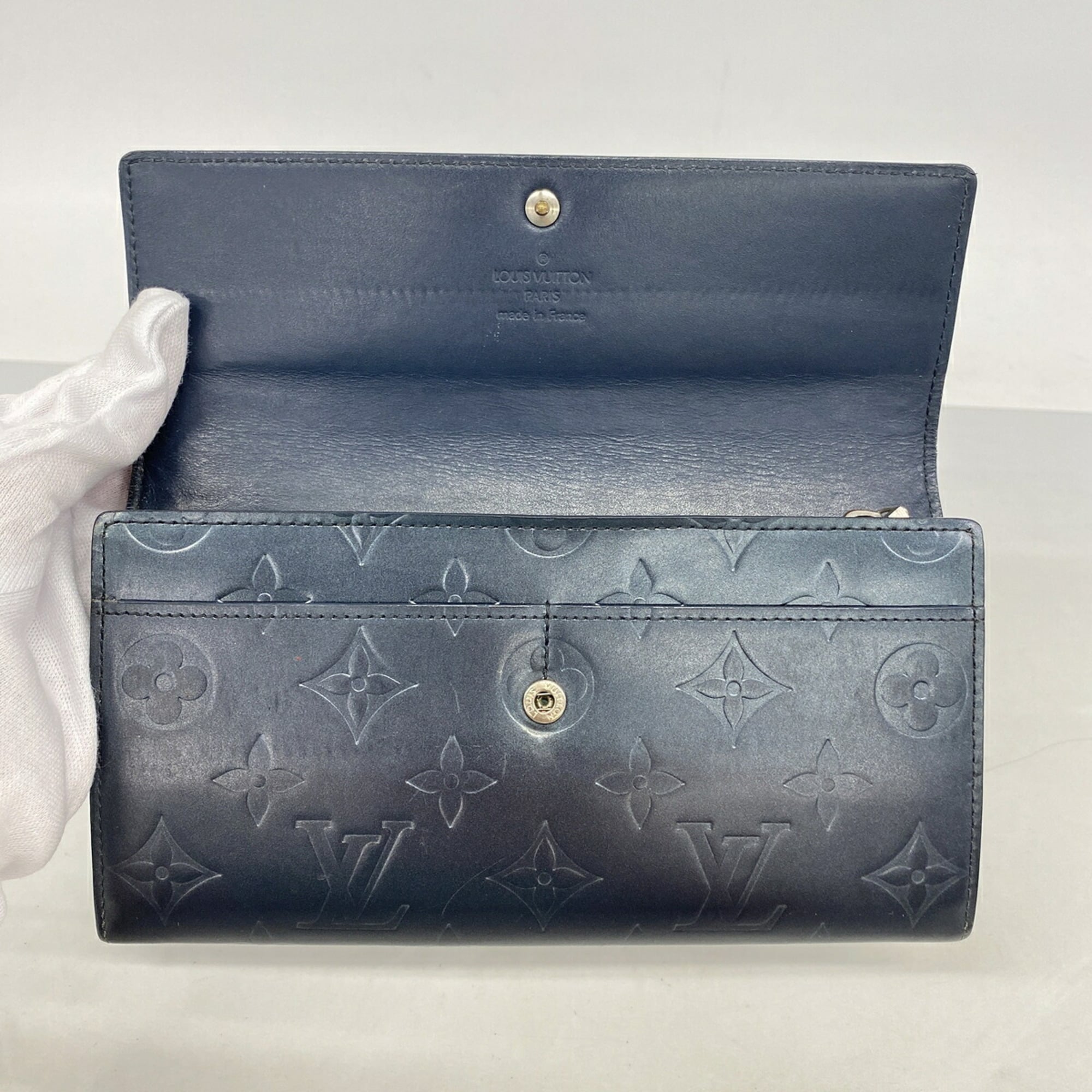 Louis Vuitton Blue Long Wallet (Bi-Fold) (Pre-Owned)