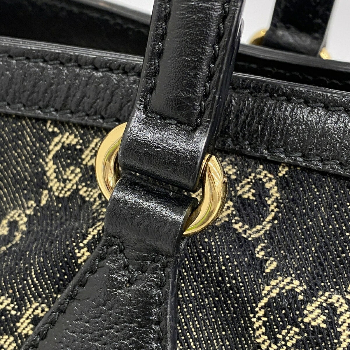 Gucci Navy Denim Tote Bag (Pre-Owned)