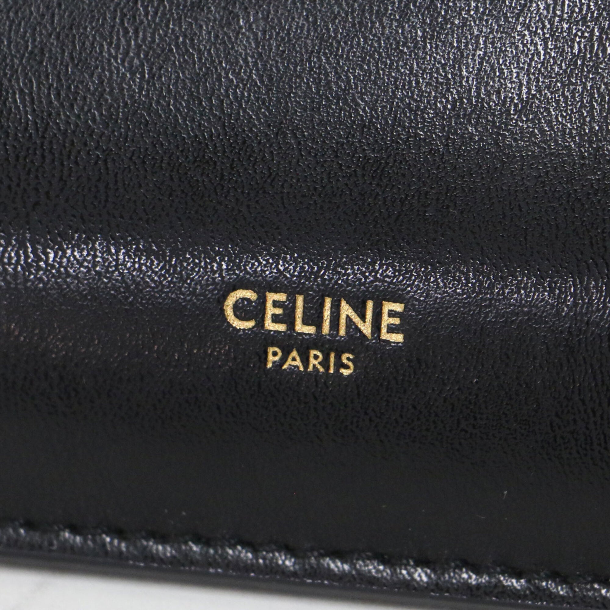 Celine Black Leather Handbag Tote Bag (Pre-Owned)