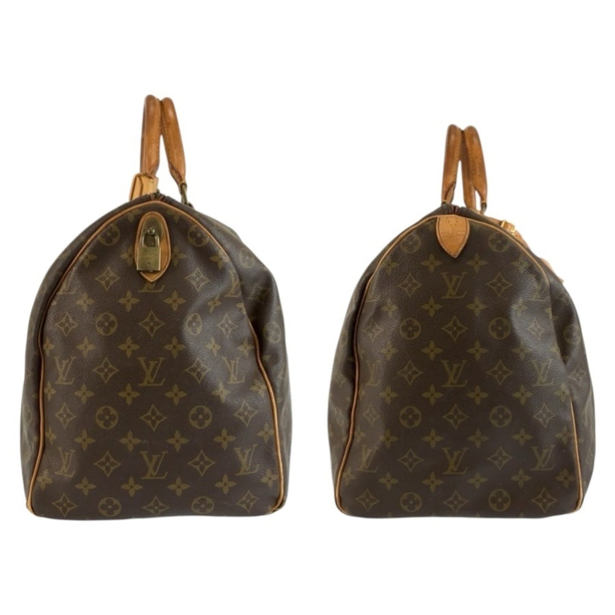 Louis Vuitton Brown Pvc Leather Boston Bag Handbag (Pre-Owned)