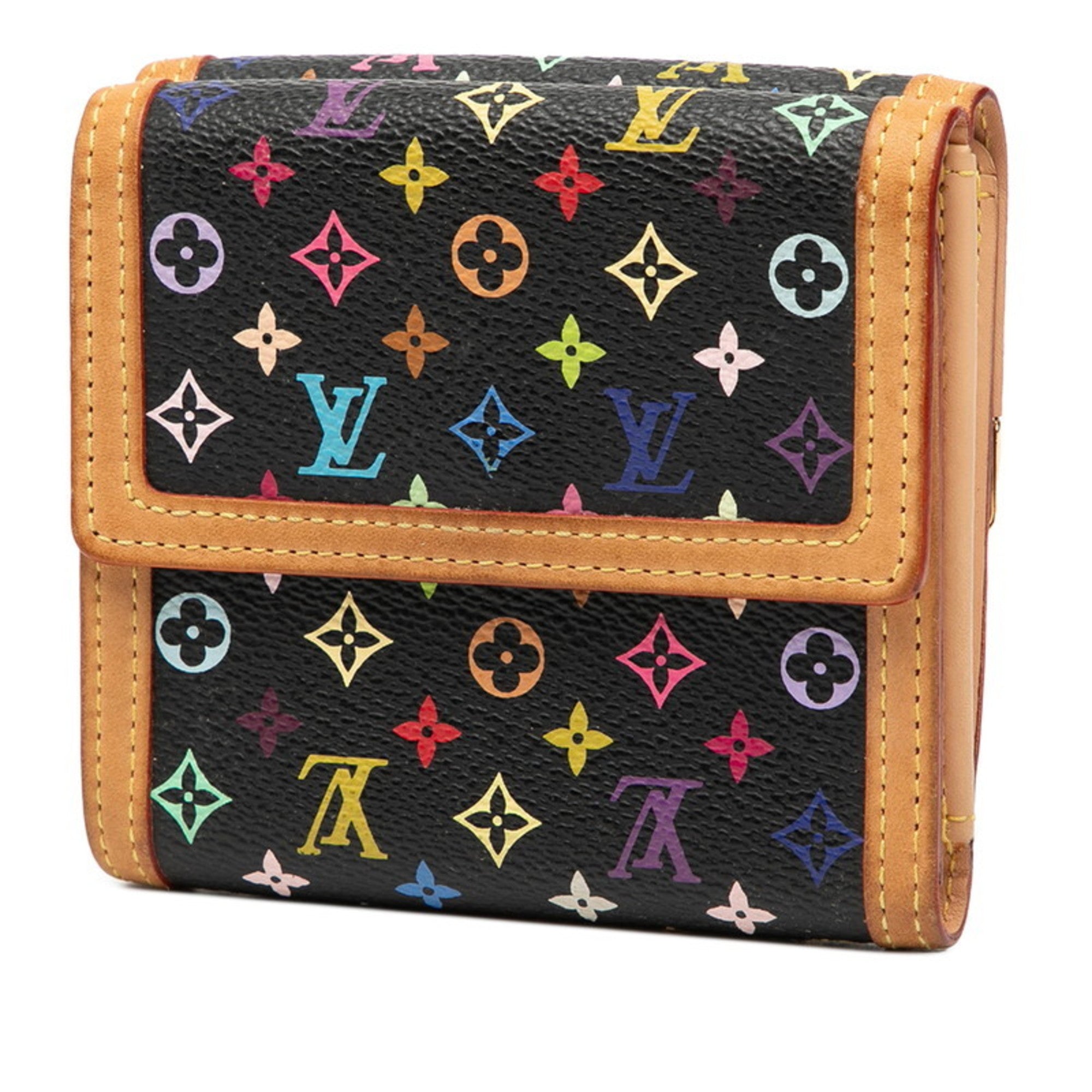 Louis Vuitton Black Noir Leather Wallet (Bi-Fold) (Pre-Owned)