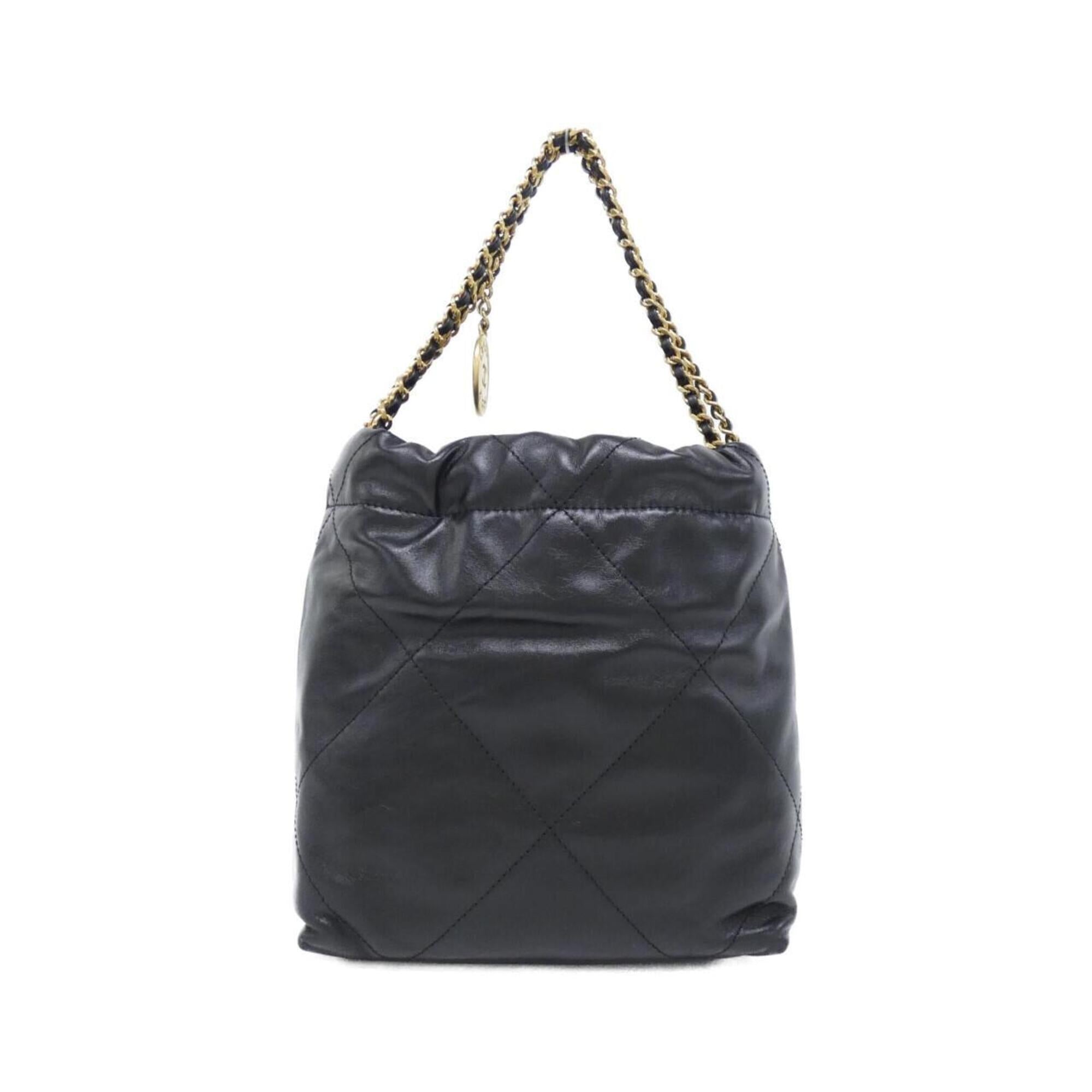 Chanel Black Leather Handbag (Pre-Owned)