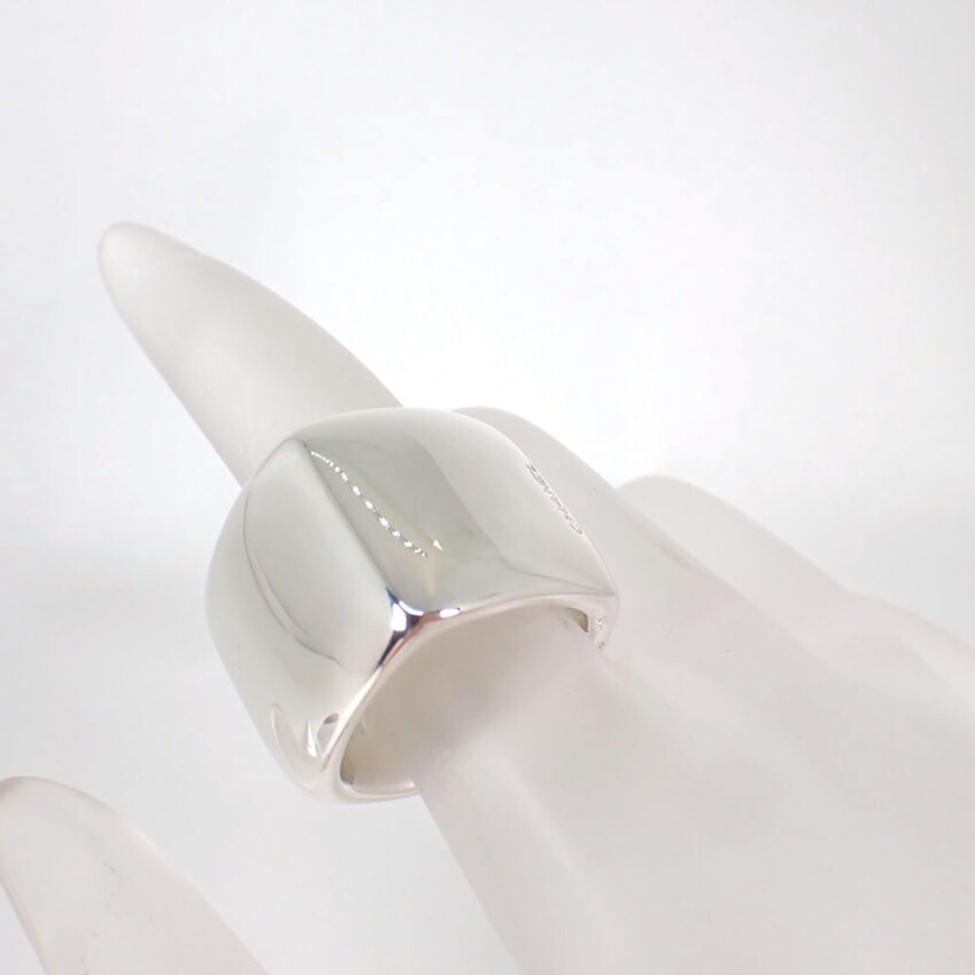 Chanel Silver Sterling Silver 925 Band Ring (Pre-Owned)
