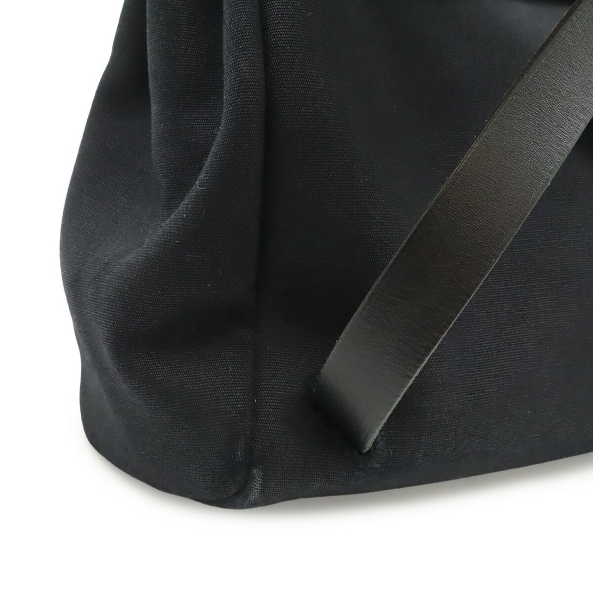 Hermes Black Toile Officier Backpack Handbag (Pre-Owned)