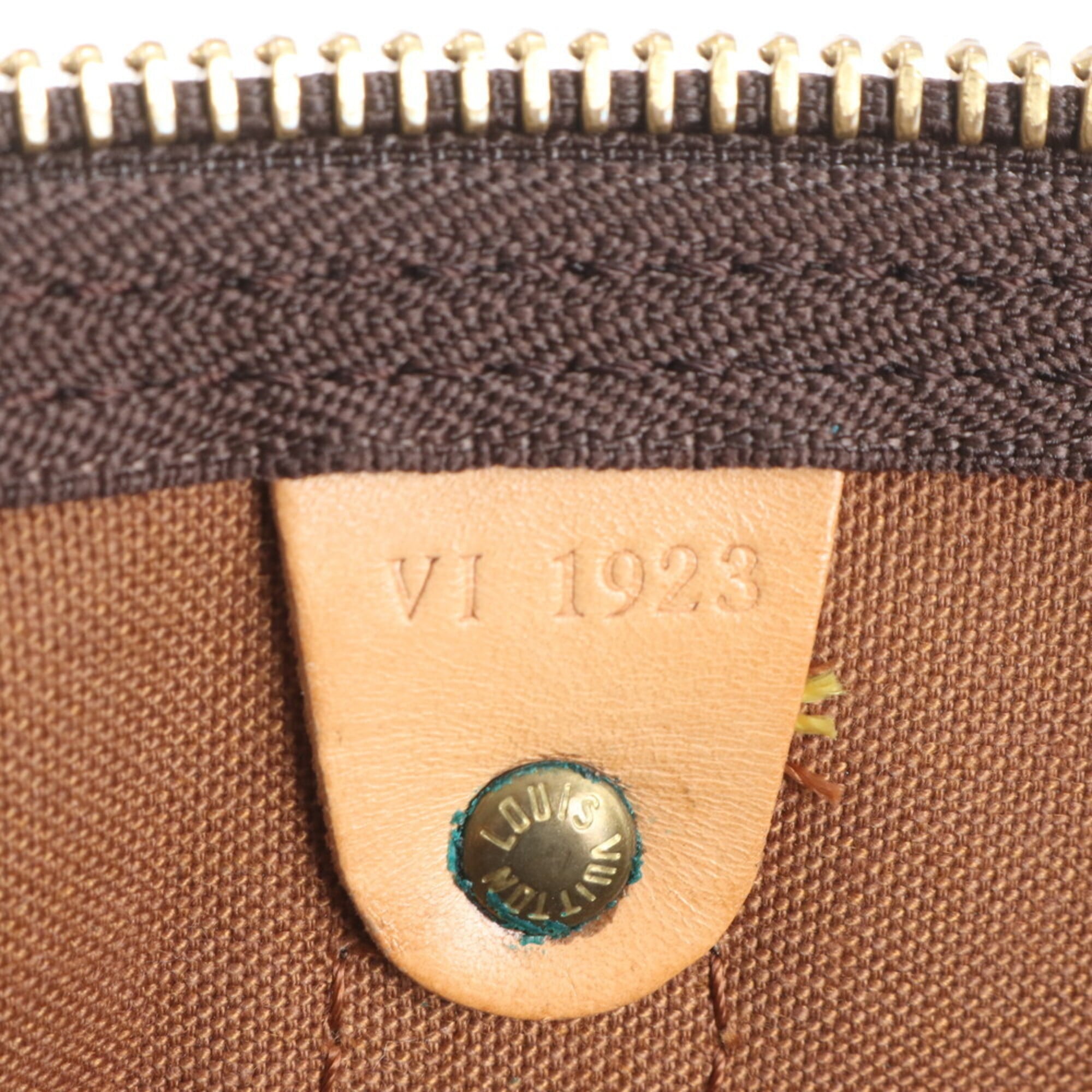 Louis Vuitton Brown Leather Coated Canvas Boston Bag Tote Bag (Pre-Owned)