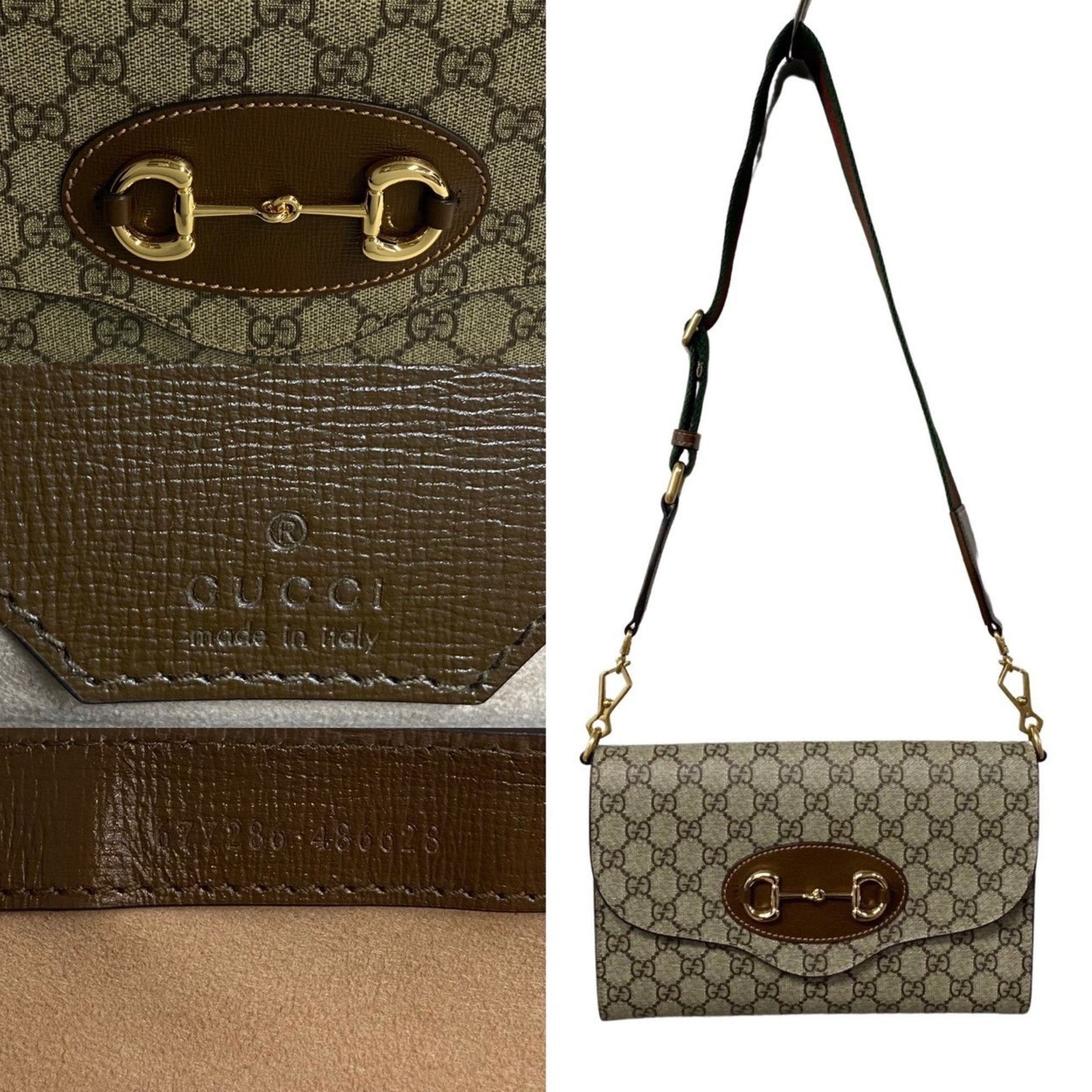 Gucci Brown Gold Pvc Leather Shoulder Bag (Pre-Owned)