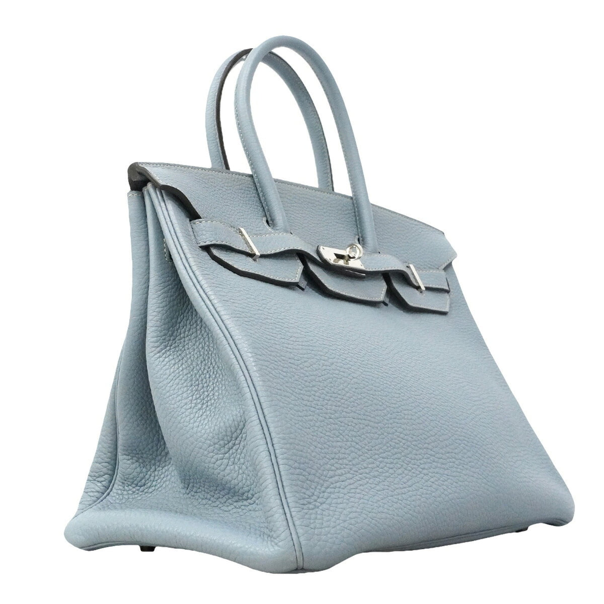 Hermes Blue Lin Togo Leather Handbag (Pre-Owned)