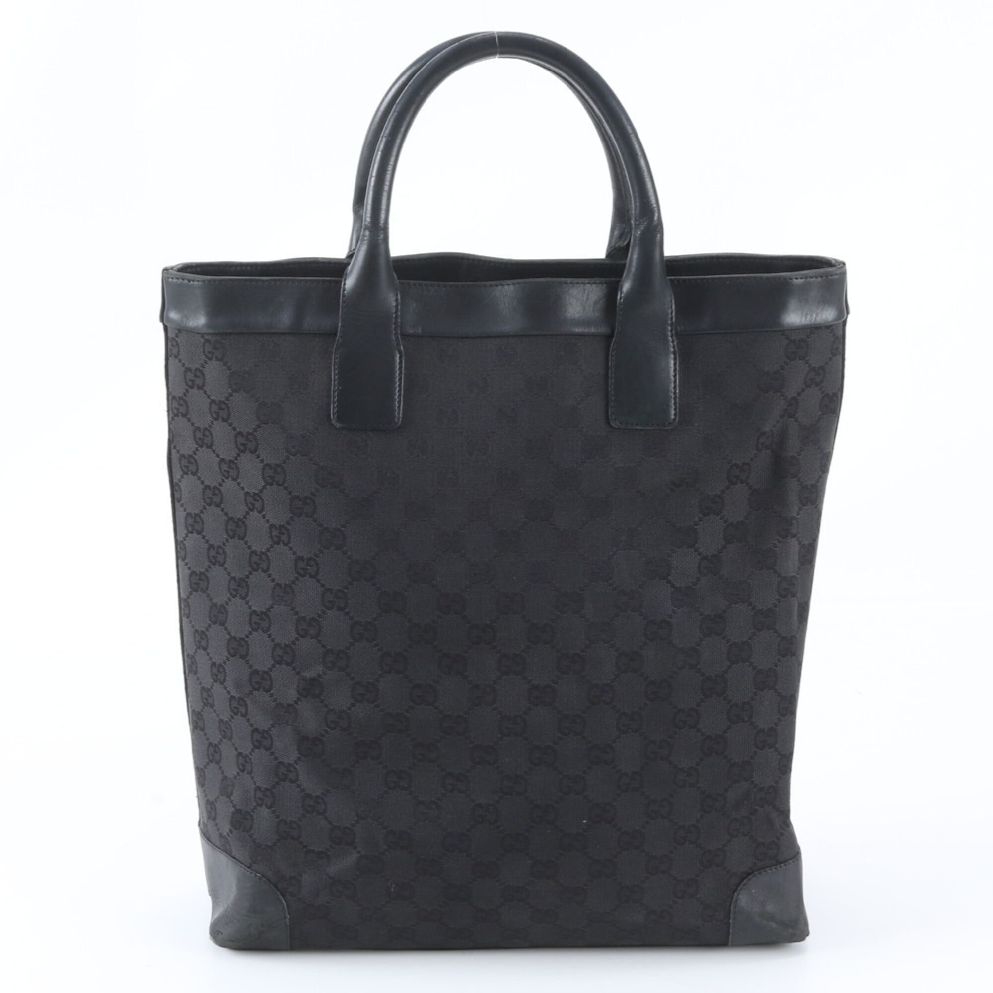 Gucci Gg Canvas Black Gg Canvas Handbag Tote Bag (Pre-Owned)