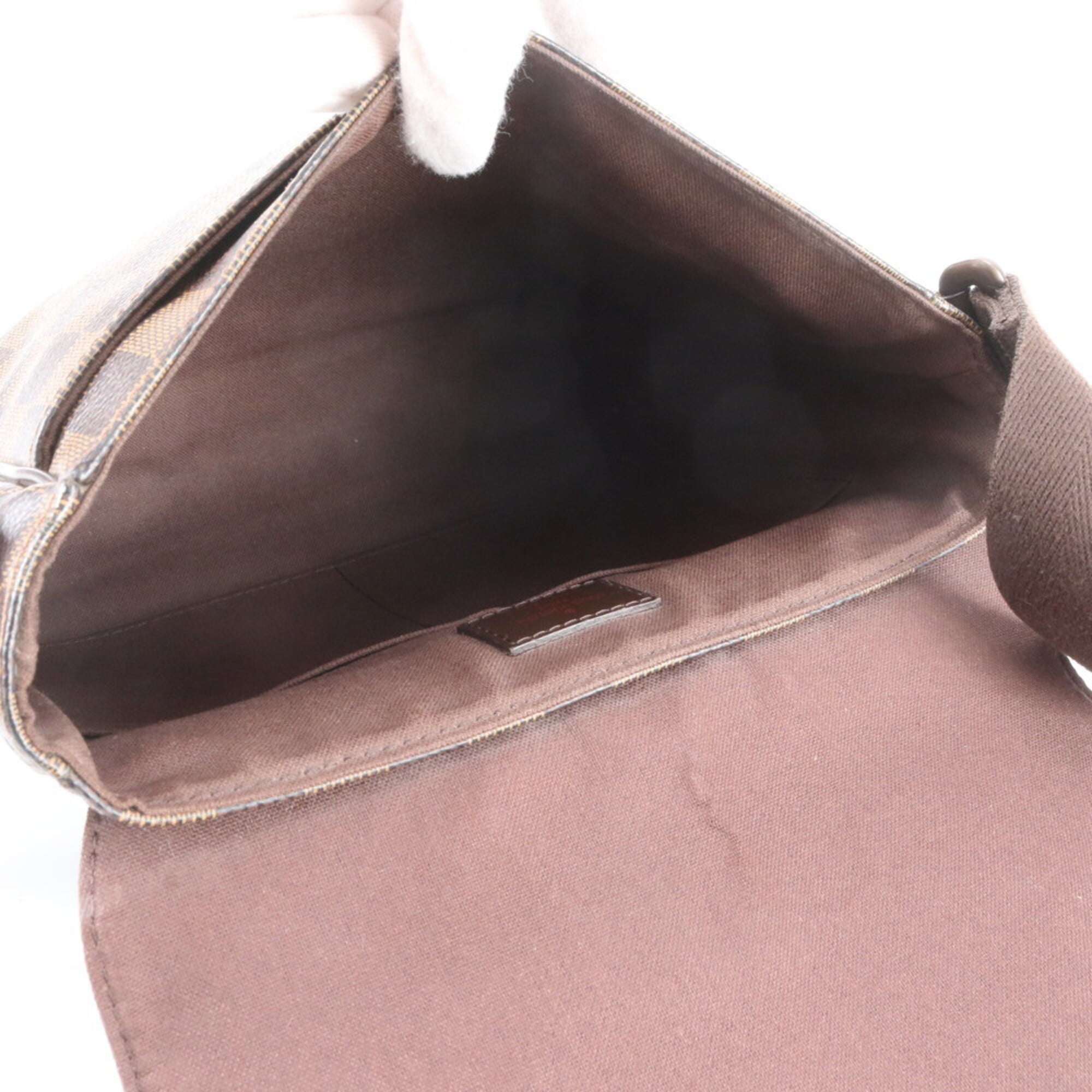 Louis Vuitton Ebene Leather Coated Canvas Messenger Bag Shoulder Bag (Pre-Owned)