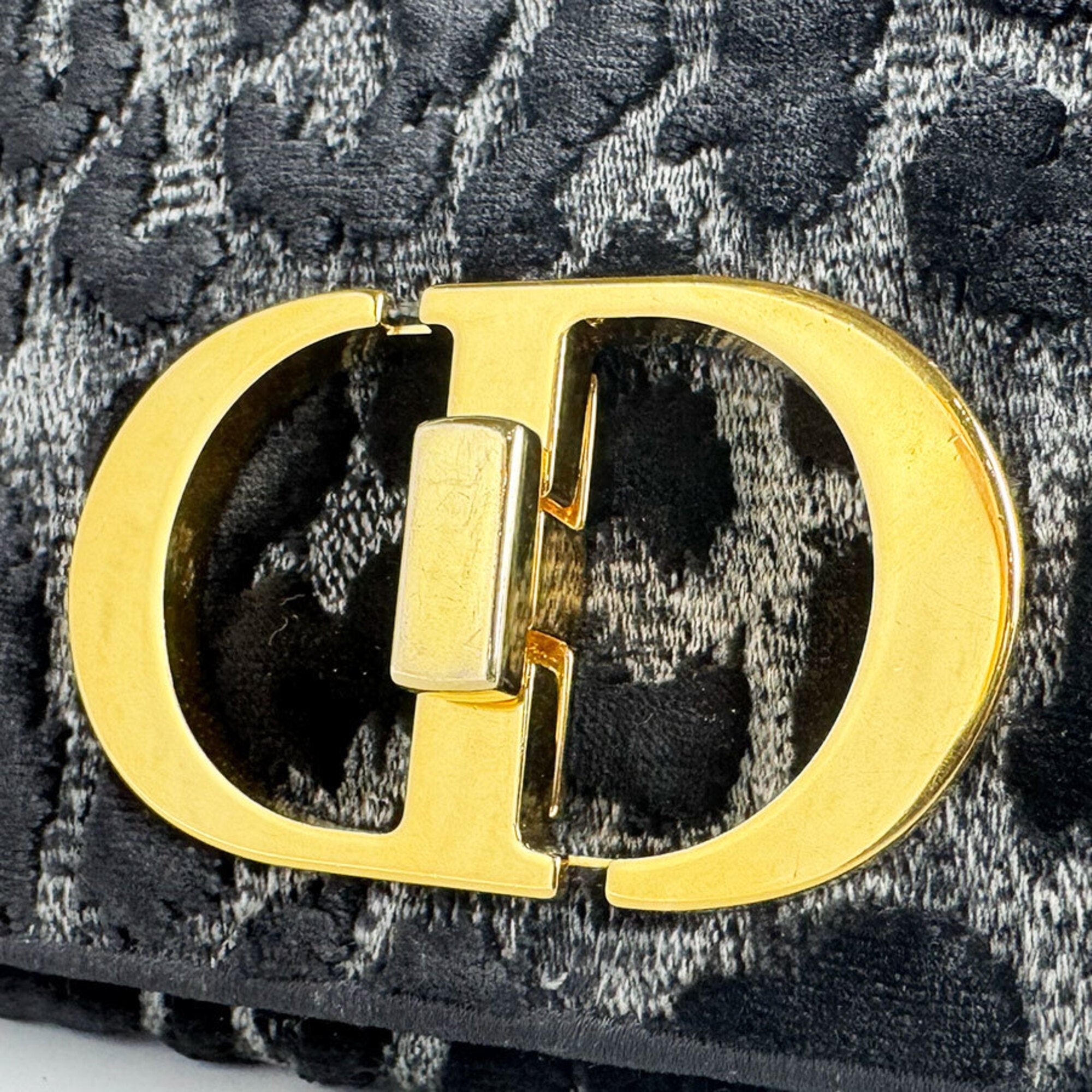Christian Dior Black Velvet Shoulder Bag (Pre-Owned)