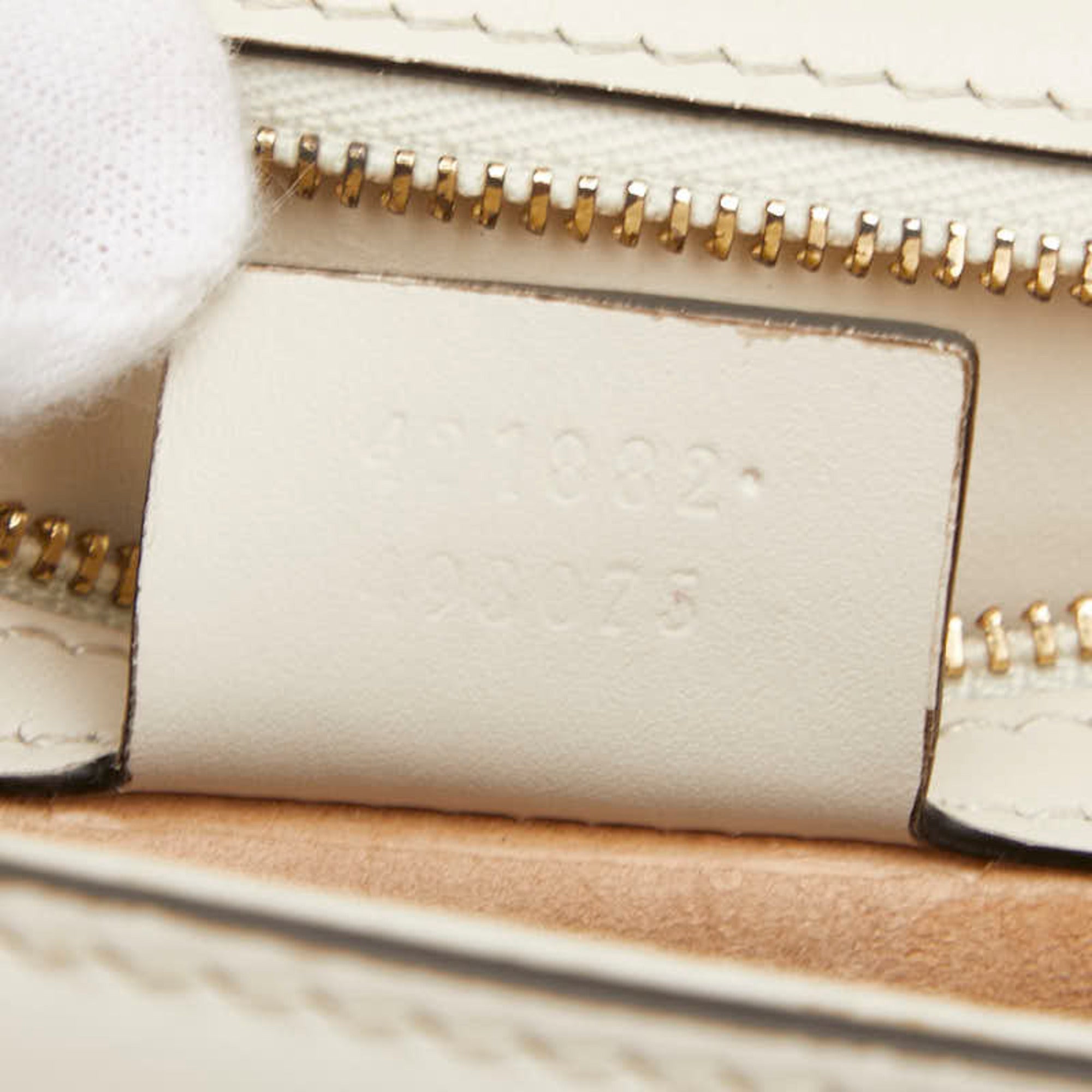 Gucci Ivory White Leather Handbag Shoulder Bag (Pre-Owned)