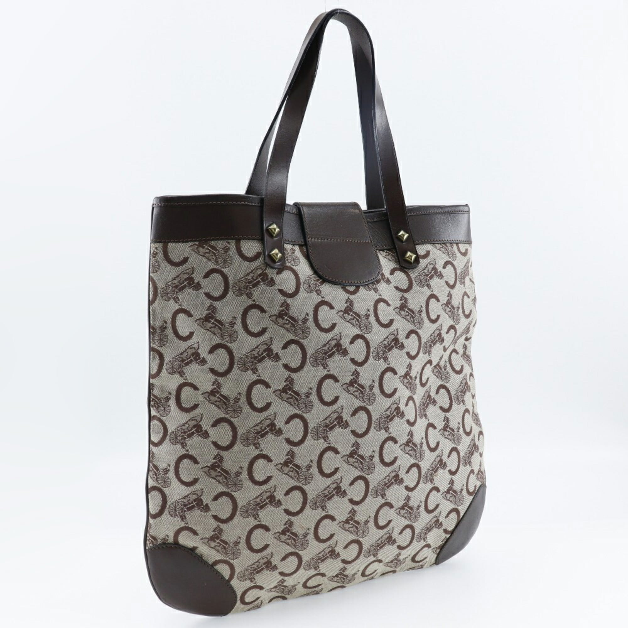 Celine Macadam Brown Canvas Tote Bag (Pre-Owned)