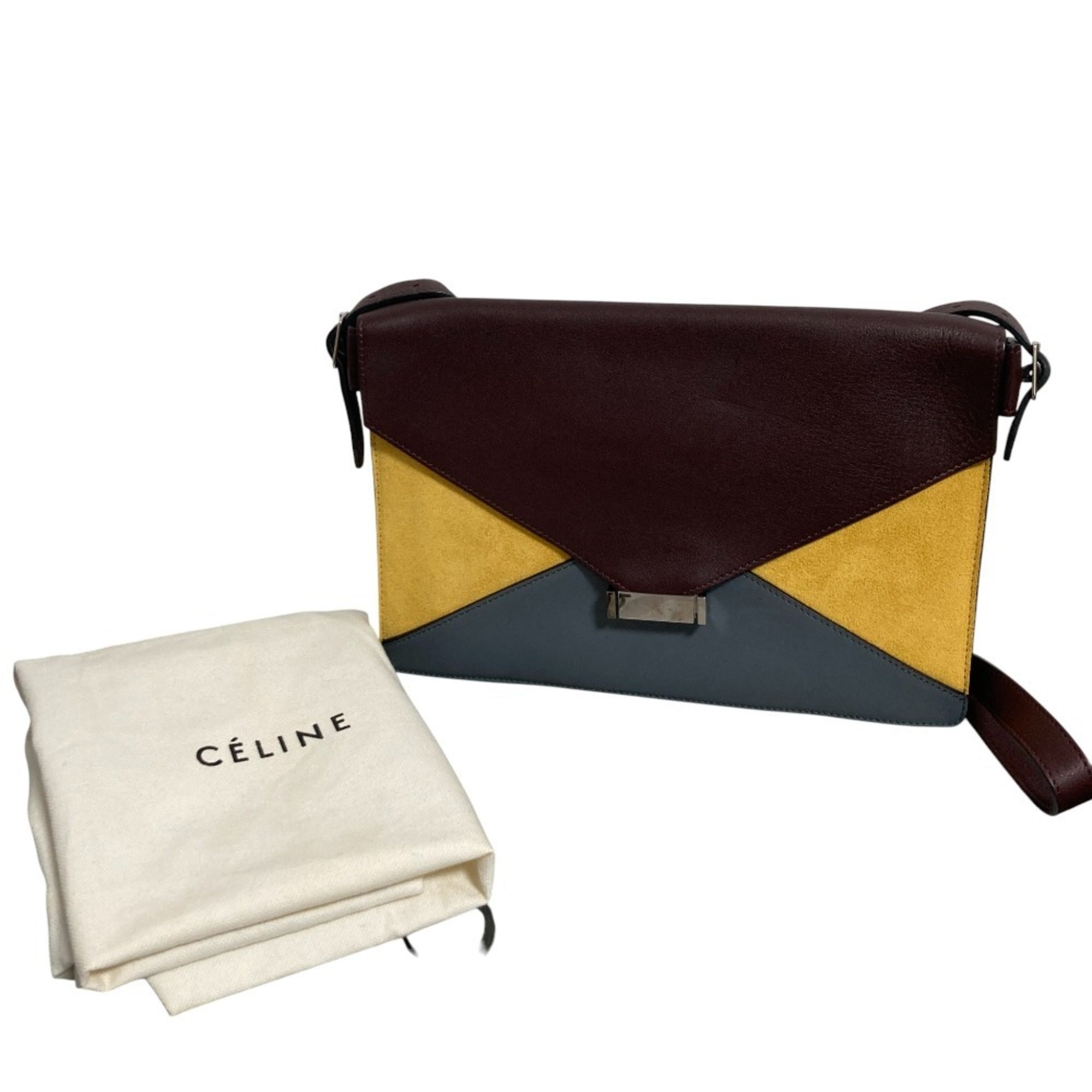 Celine Gray Yellow Shoulder Bag (Pre-Owned)