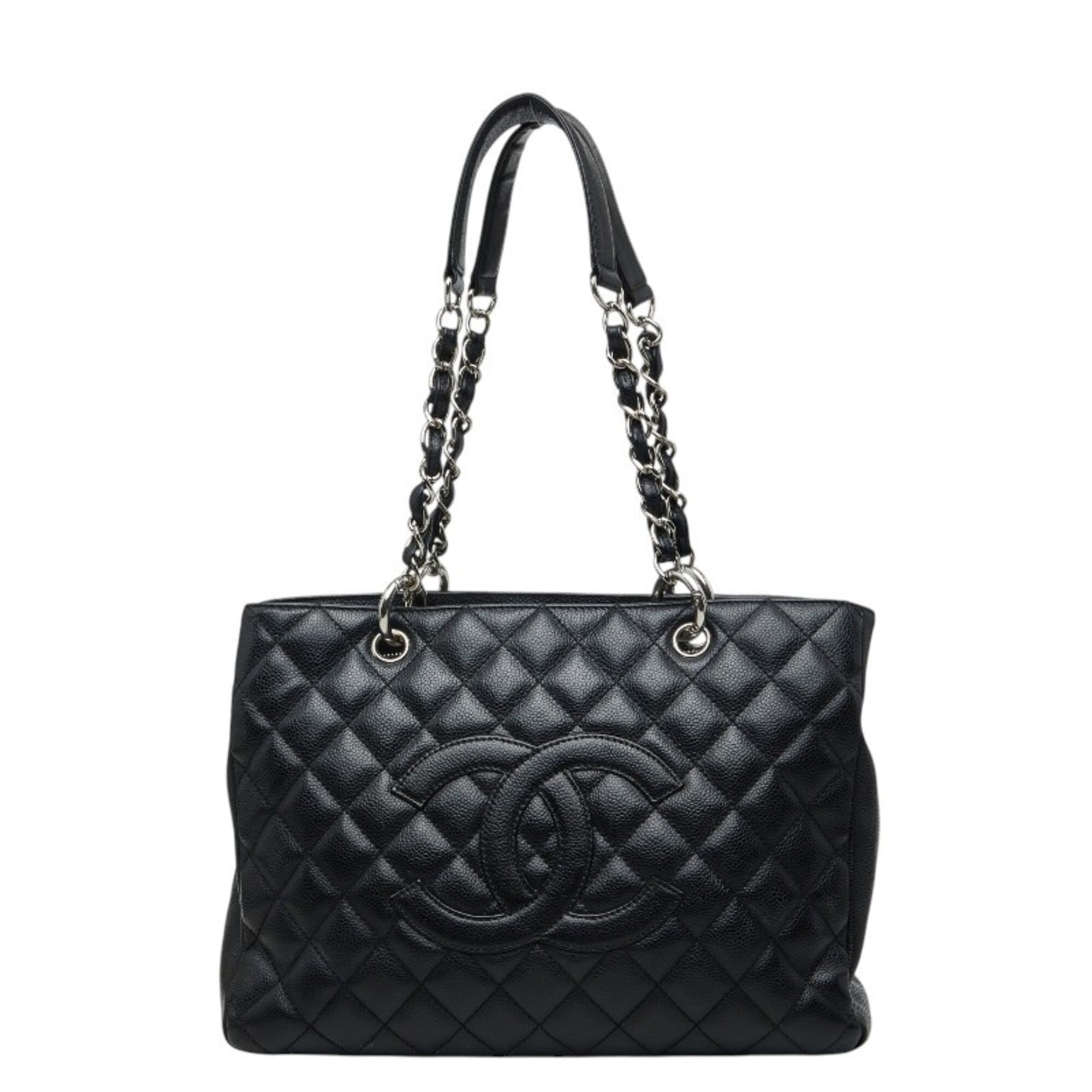 Chanel Black Grained Calfskin Shoulder Bag (Pre-Owned)