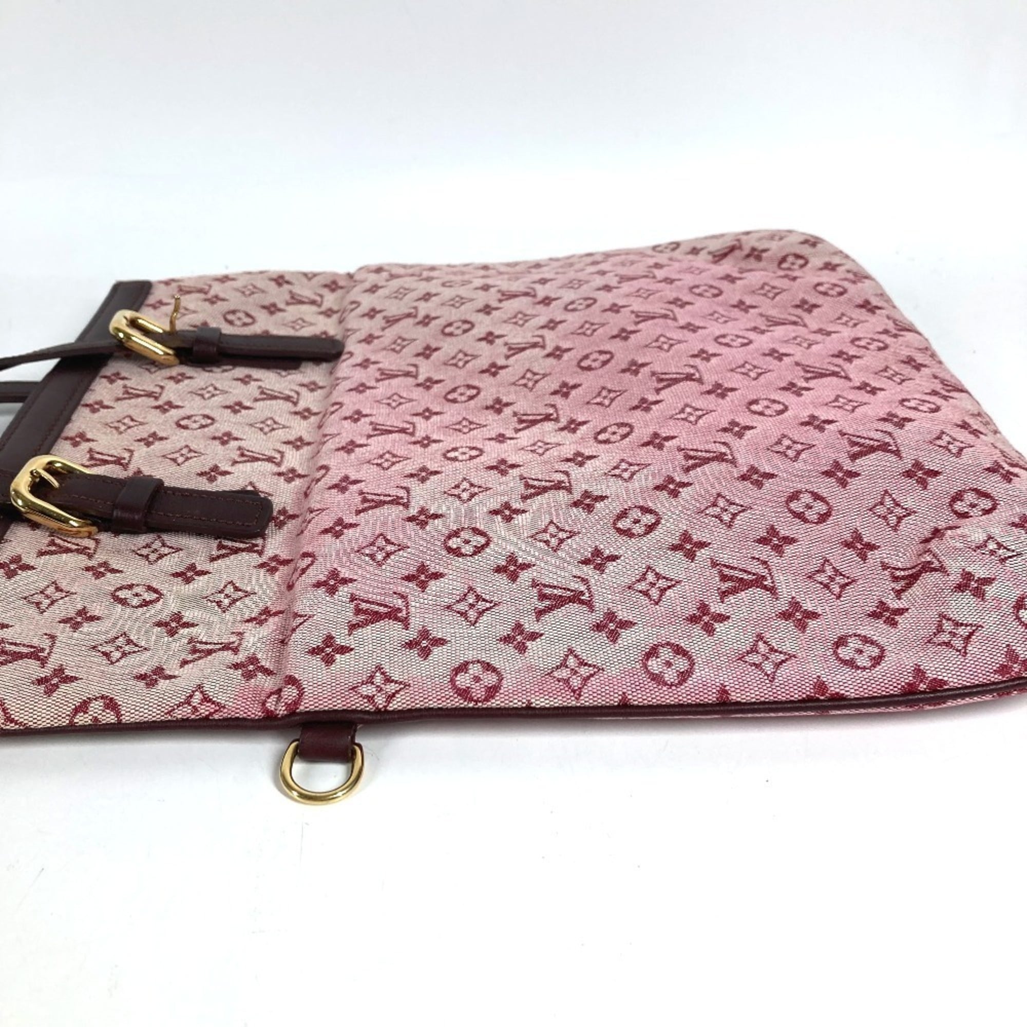 Louis Vuitton Red Color Monogram Mini Handbag Tote Bag (Pre-Owned)