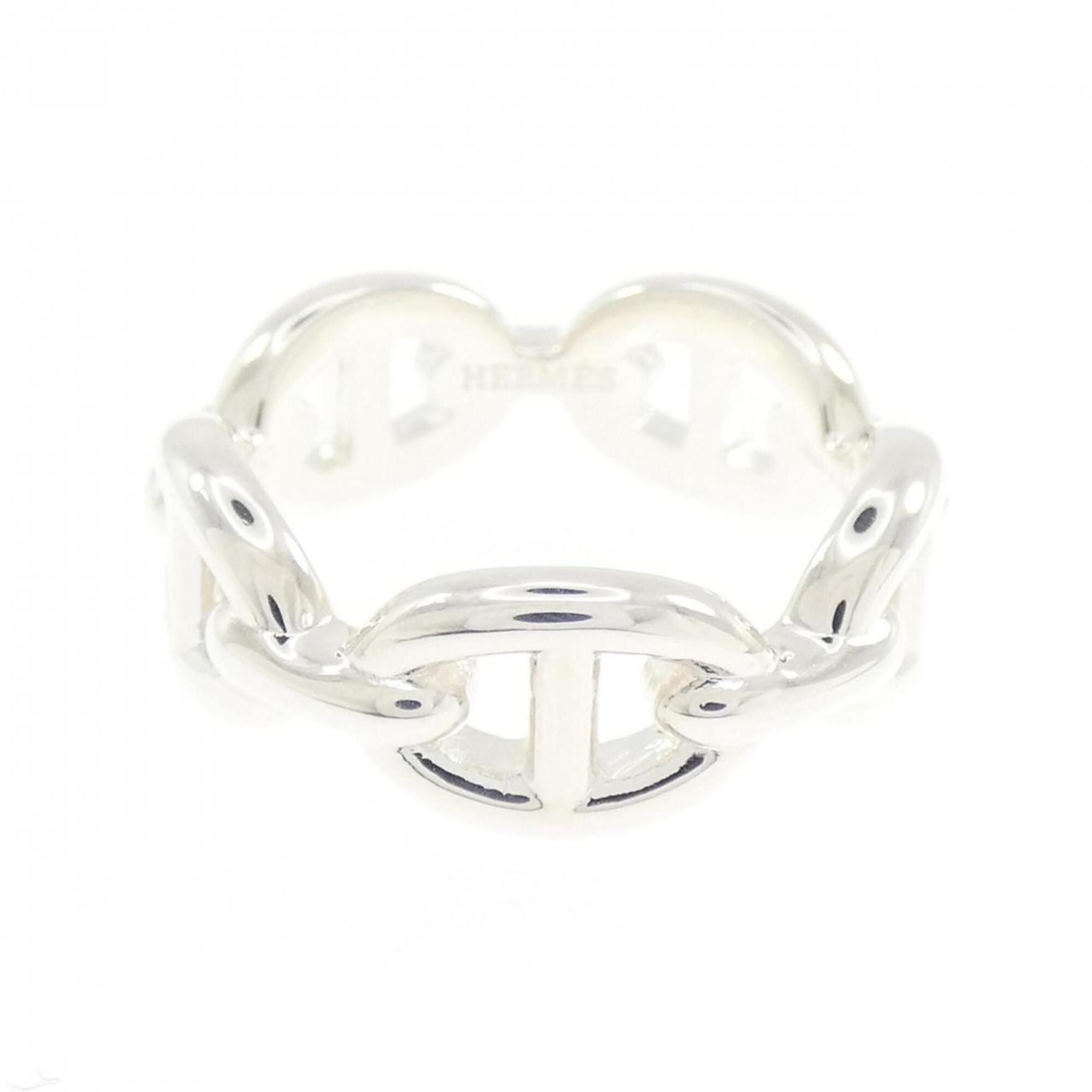 Hermes Silver 925 Band Ring (Pre-Owned)