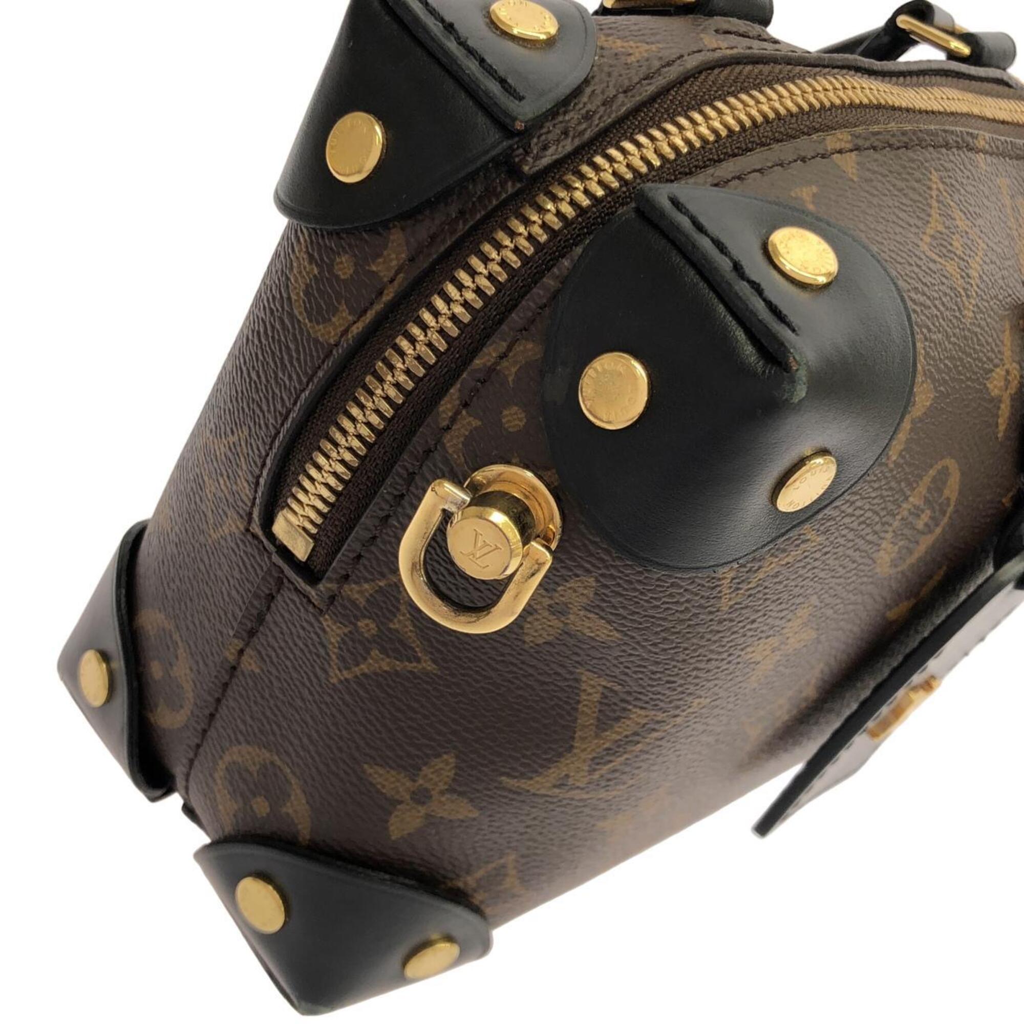 Louis Vuitton Black Marron Coated Canvas Handbag (Pre-Owned)