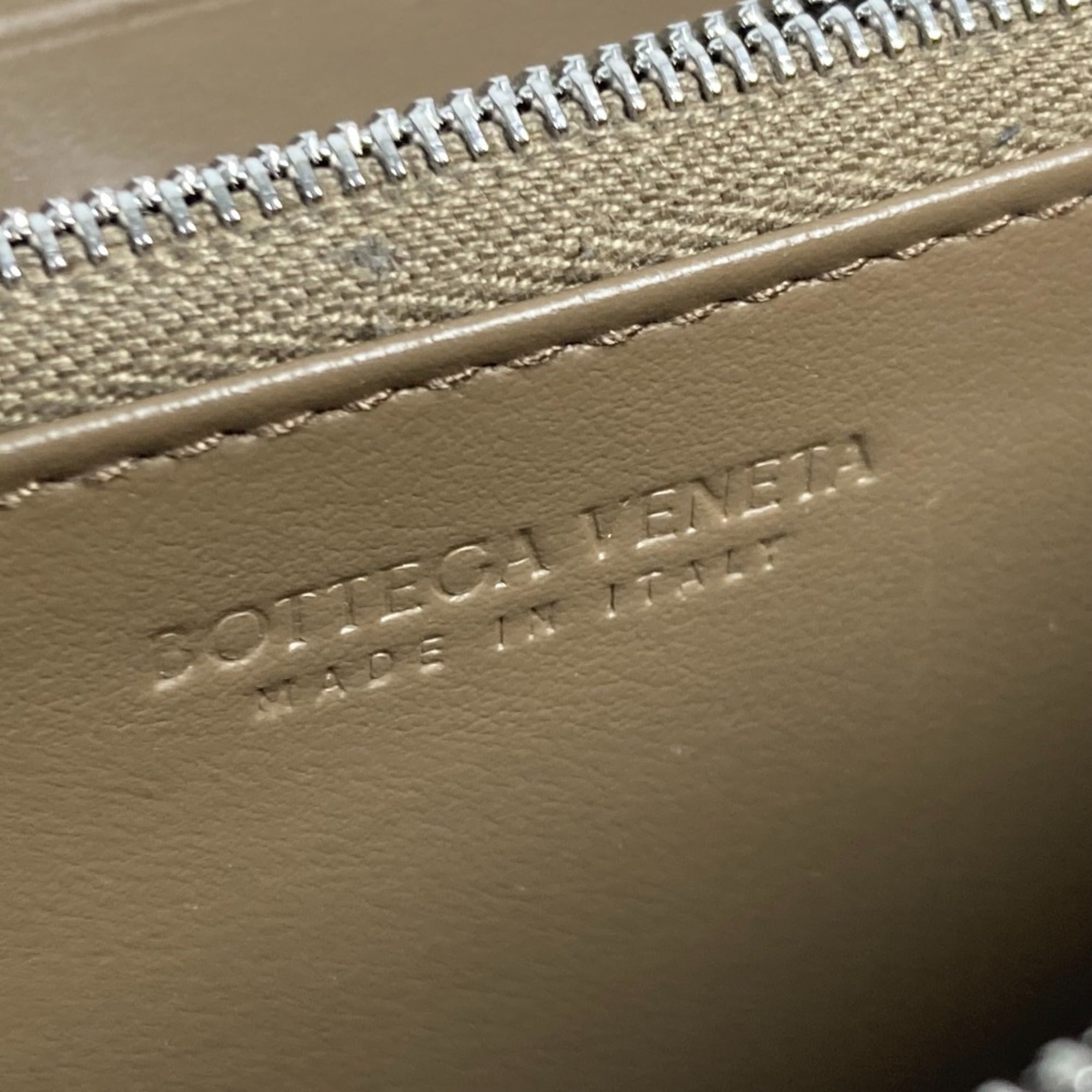 Bottega Veneta Blue Brown Leather Long Wallet (Bi-Fold) (Pre-Owned)
