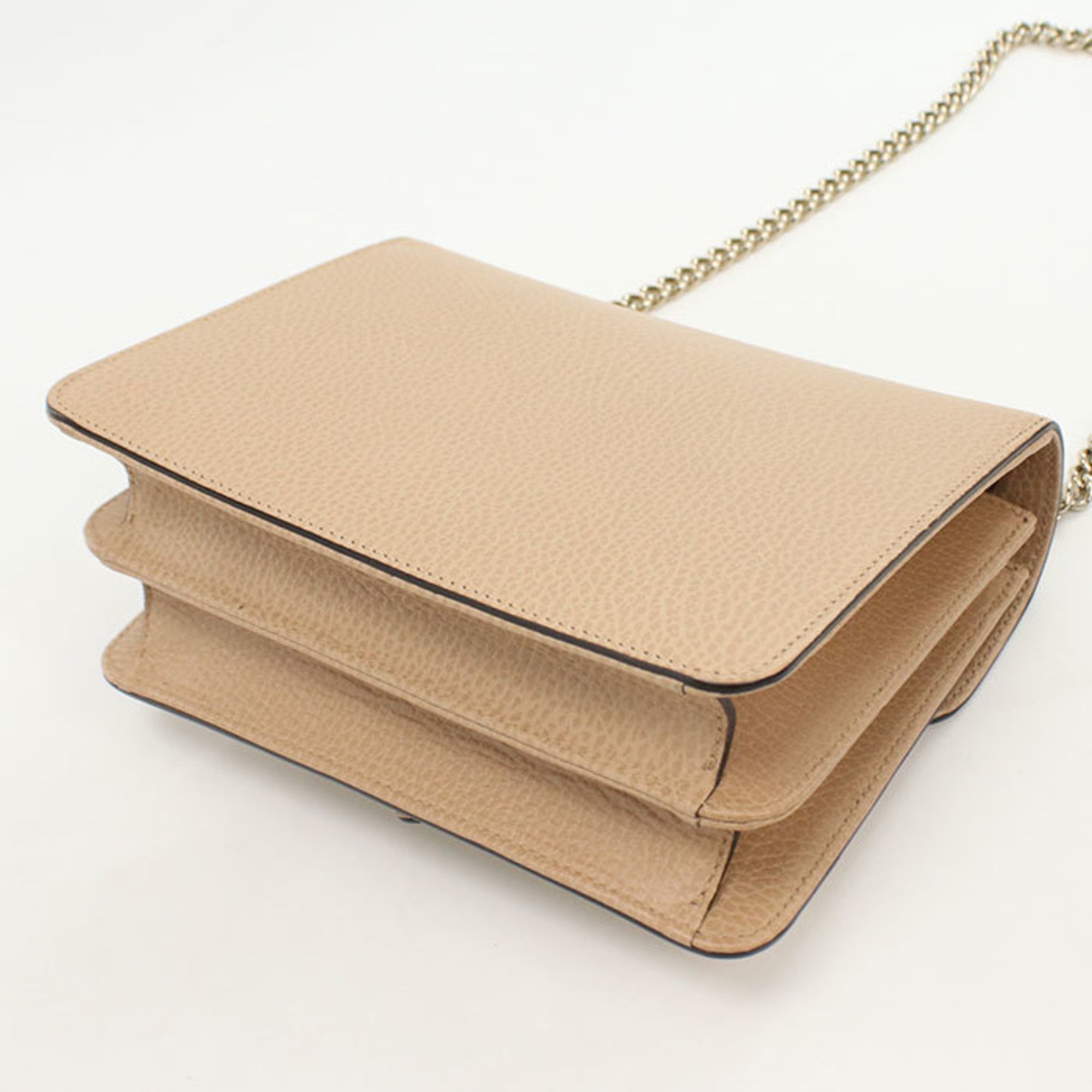 Gucci Beige Leather Shoulder Bag (Pre-Owned)