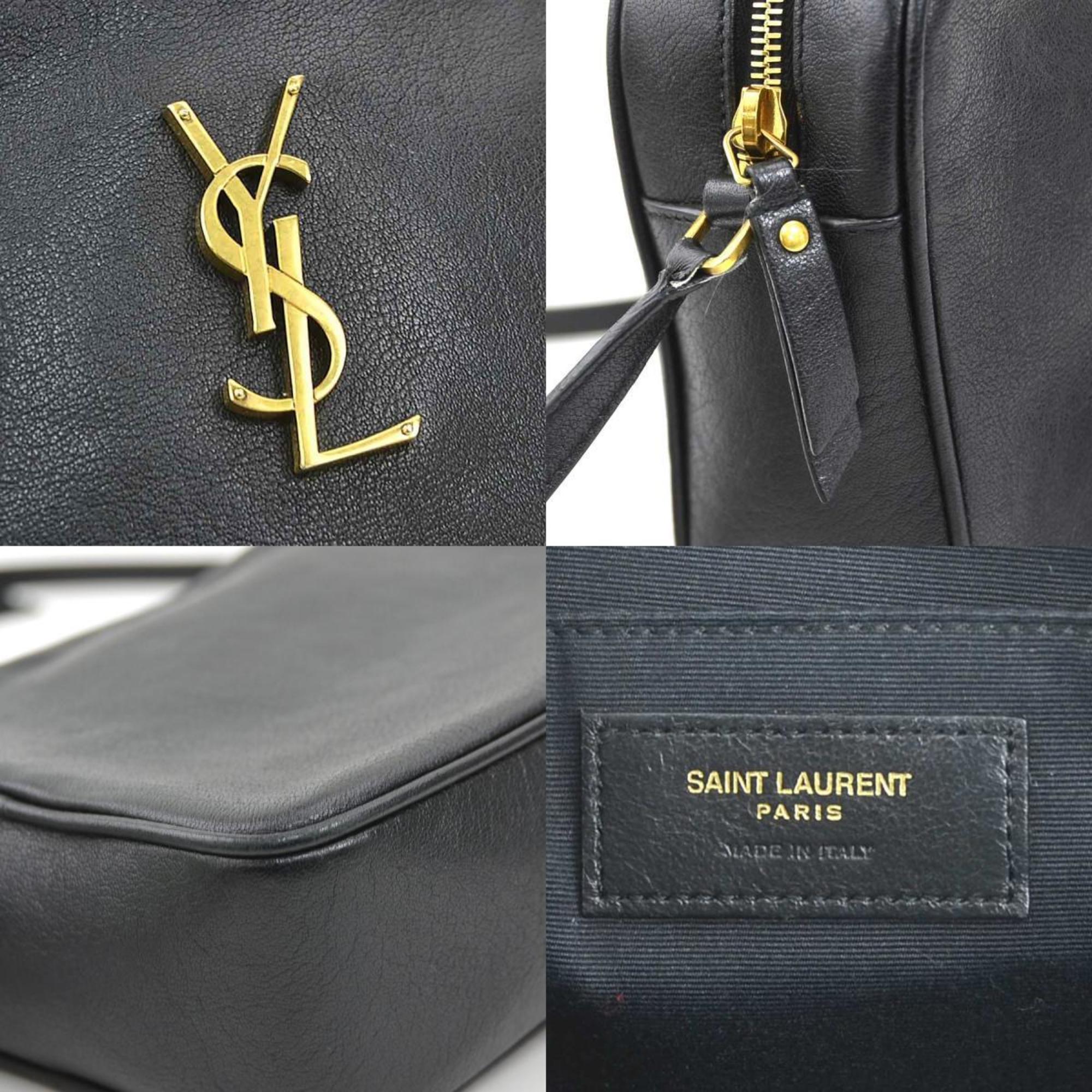 Saint Laurent Black Leather Shoulder Bag (Pre-Owned)