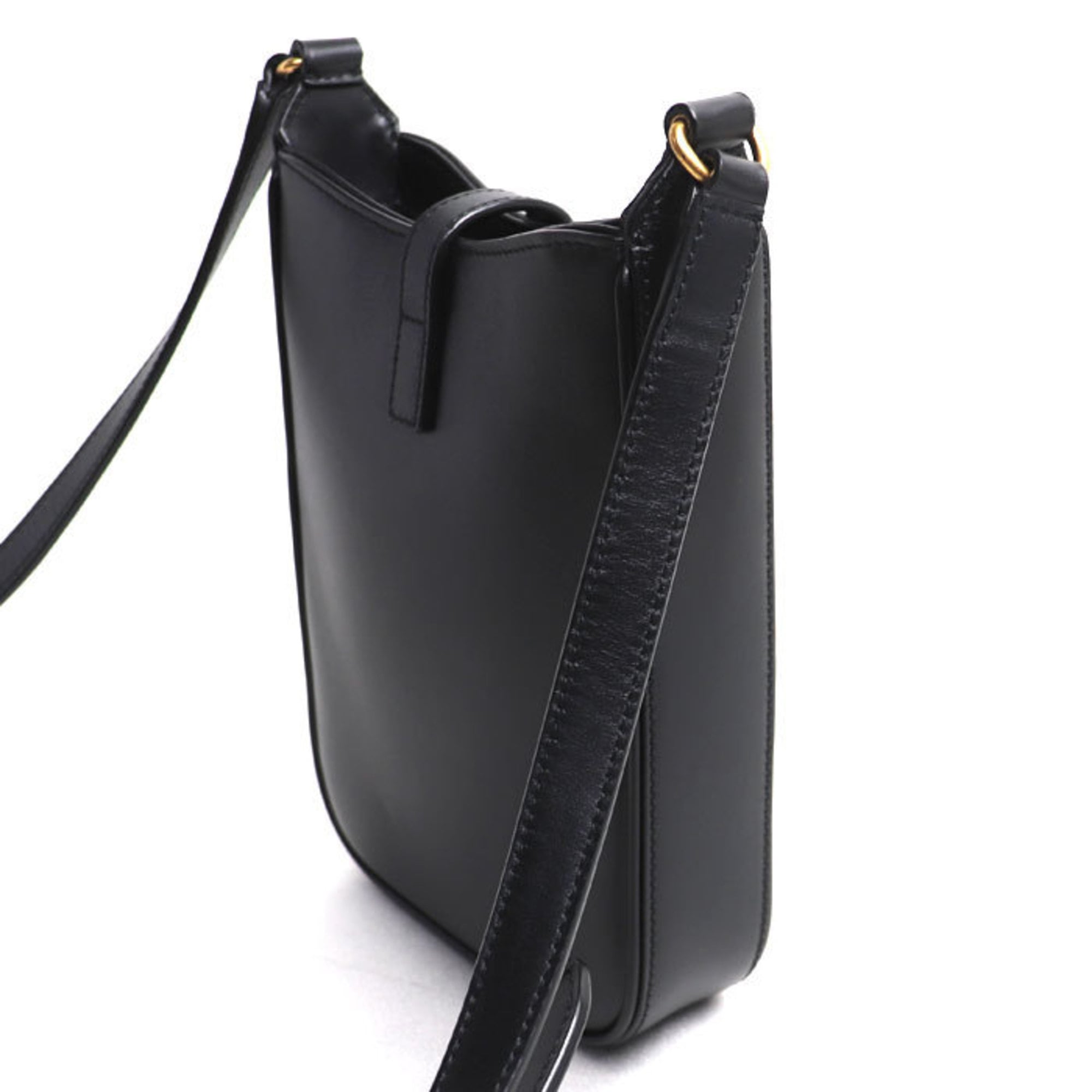 Saint Laurent Black Leather Shoulder Bag (Pre-Owned)