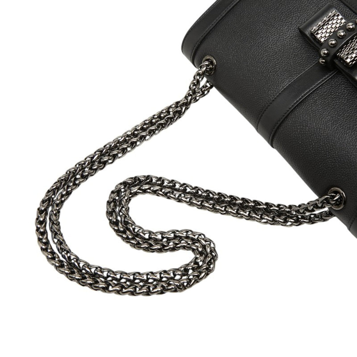 Christian Louboutin Black Leather Shoulder Bag (Pre-Owned)