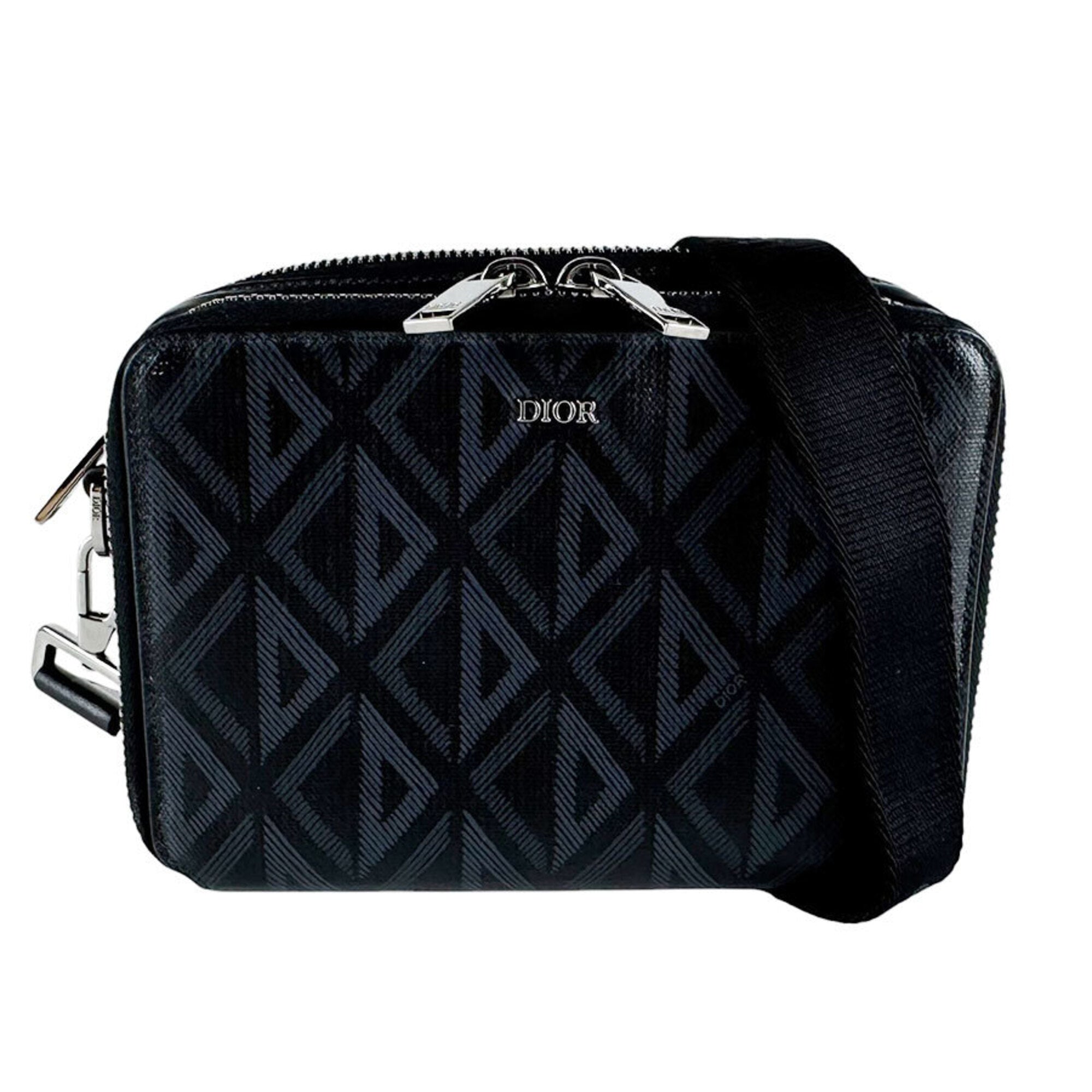 Christian Dior Black Coated Canvas Shoulder Bag (Pre-Owned)
