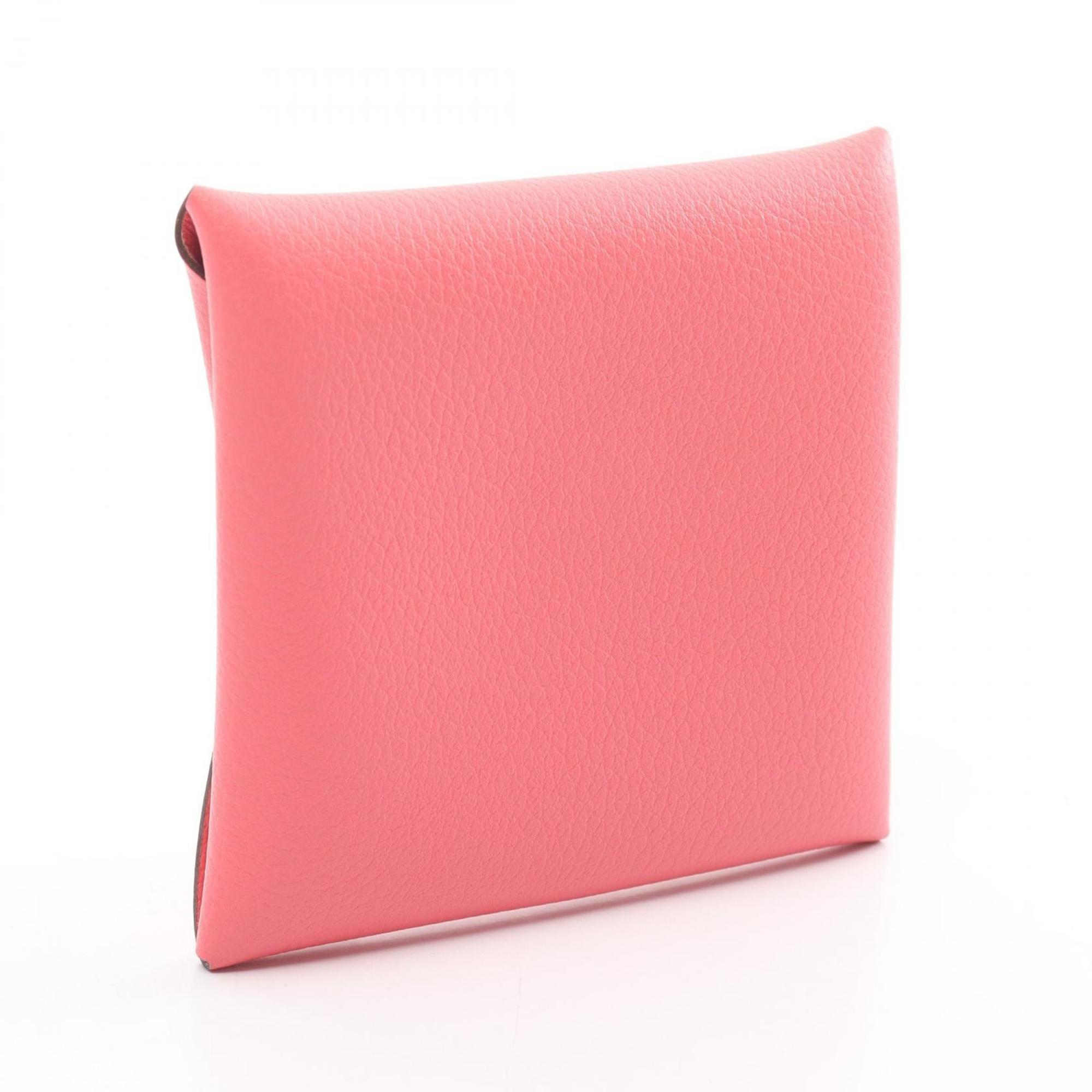 Hermes Pink Chevre Leather Coin Purse/Coin Case (Pre-Owned)