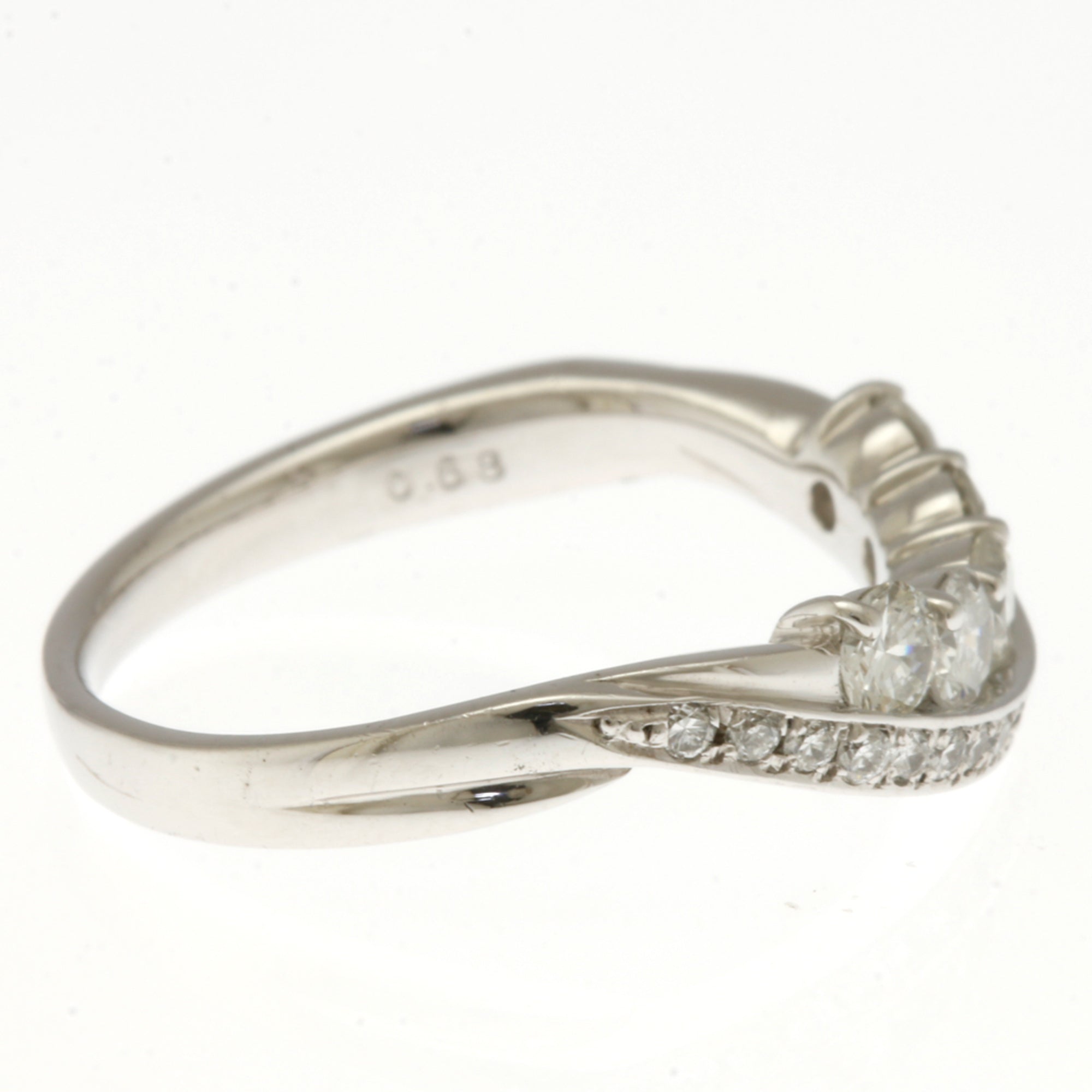 Unbranded Silver White Gold (18K) Band Ring (Pre-Owned)