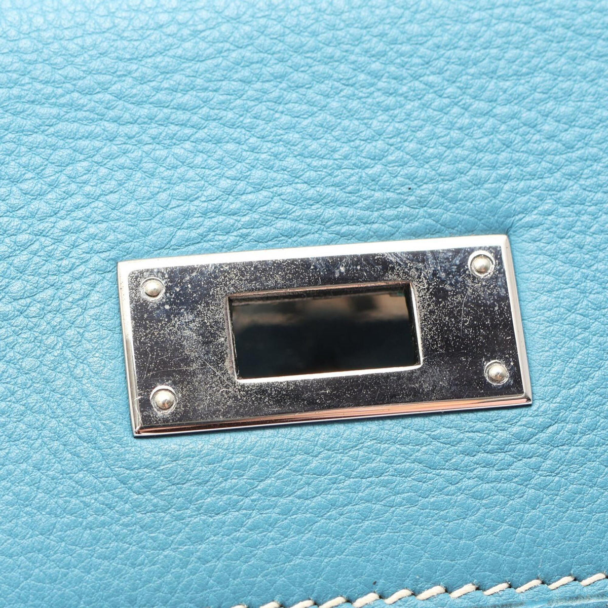 Hermes Blue Taurillon Clemence Leather Backpack Handbag (Pre-Owned)