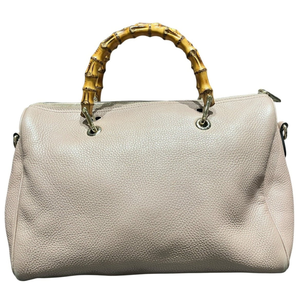 Gucci Pink Bamboo Boston Bag Shoulder Bag (Pre-Owned)