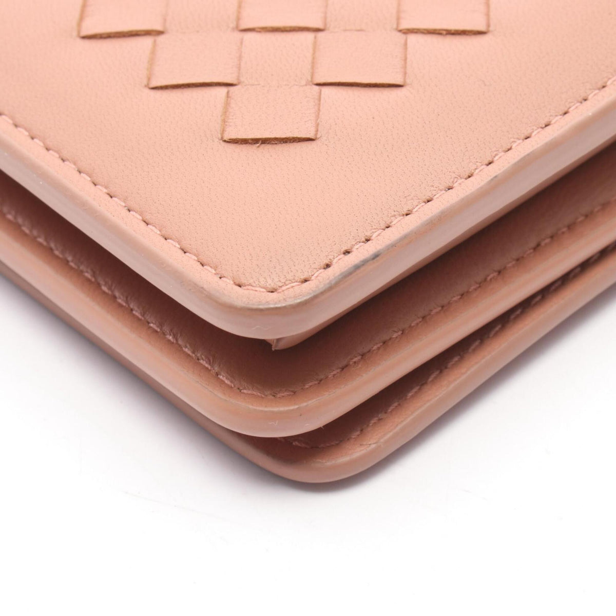 Bottega Veneta Pink Leather Handbag Shoulder Bag (Pre-Owned)