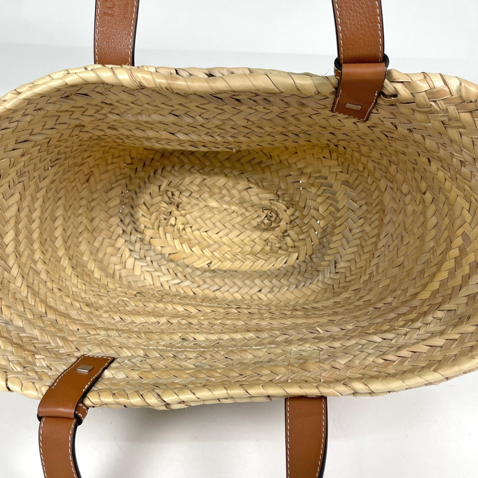 Loewe Brown Raffia Basket Tote Bag (Pre-Owned)
