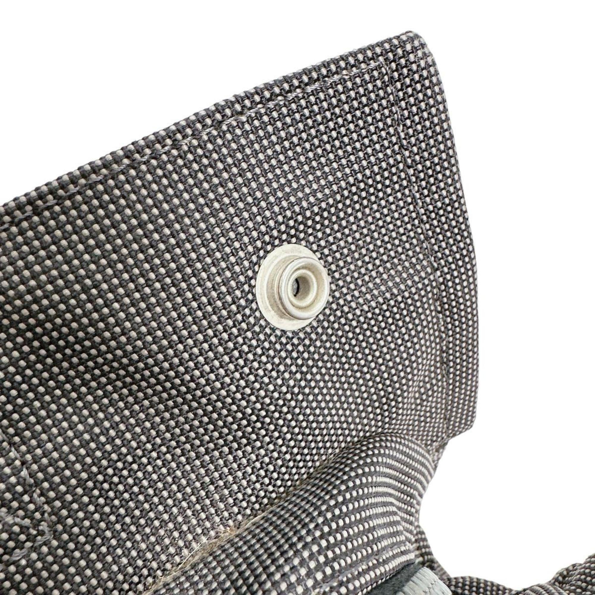 Hermes Her Line Gray Canvas Tote Bag (Pre-Owned)