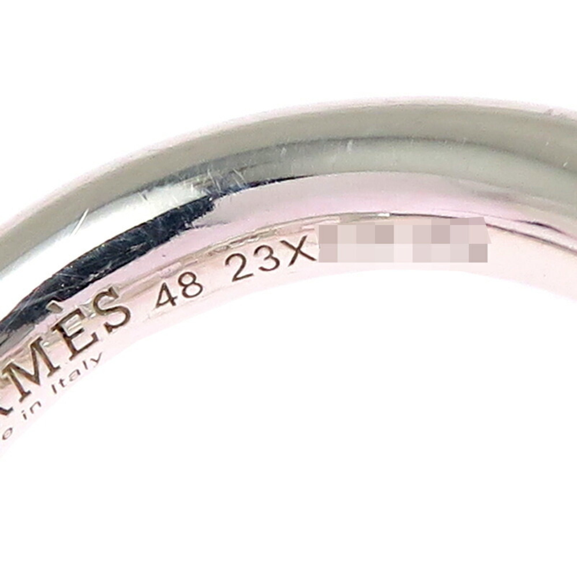 Hermes Silver Silver 925 Band Ring (Pre-Owned)