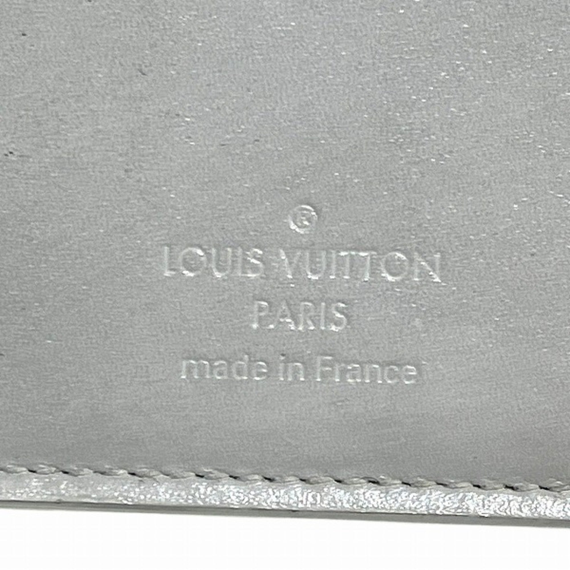 Louis Vuitton White Leather Long Wallet (Bi-Fold) (Pre-Owned)