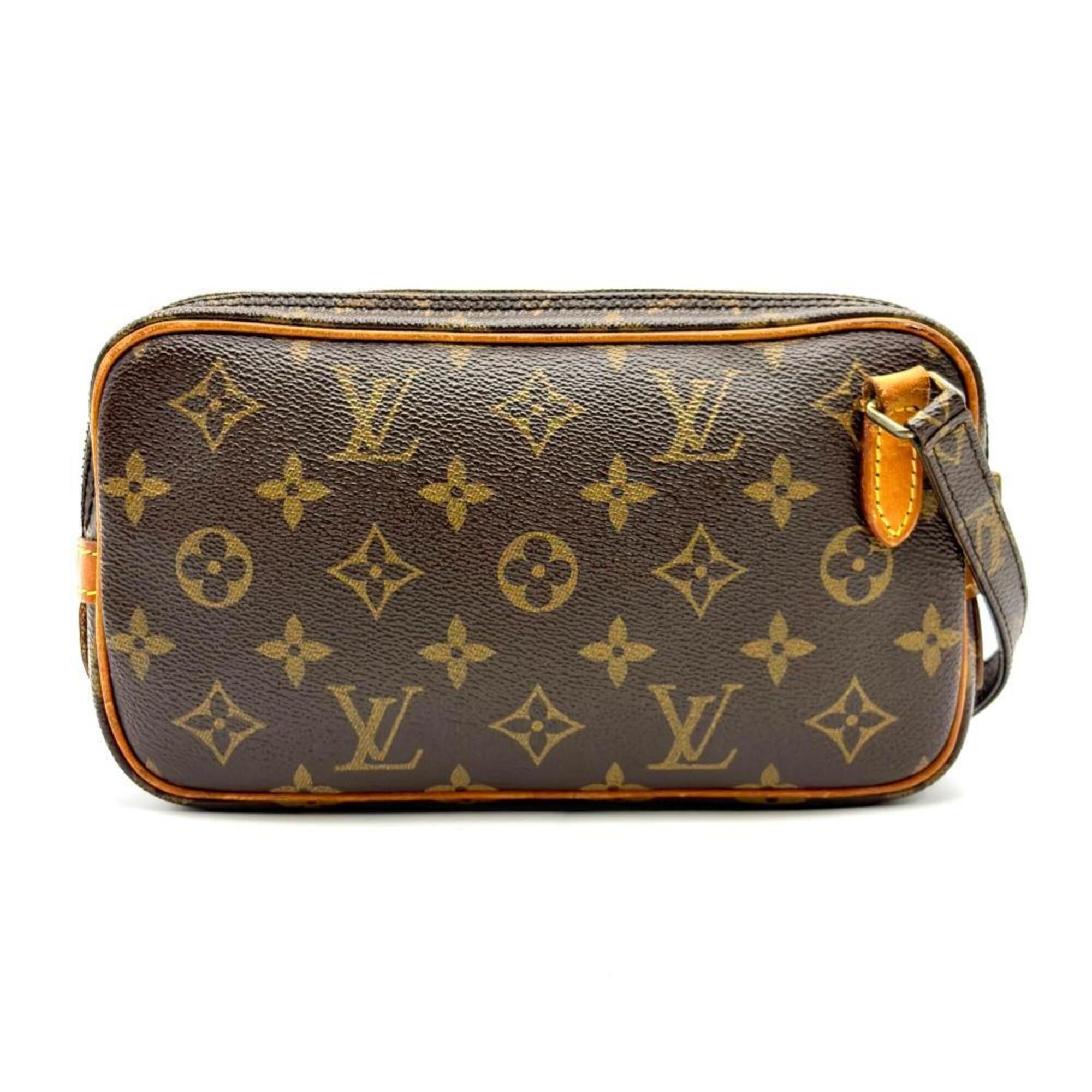 Louis Vuitton Black Brown Galle Monogram Monogram Pochette Shoulder Bag (Pre-Owned)