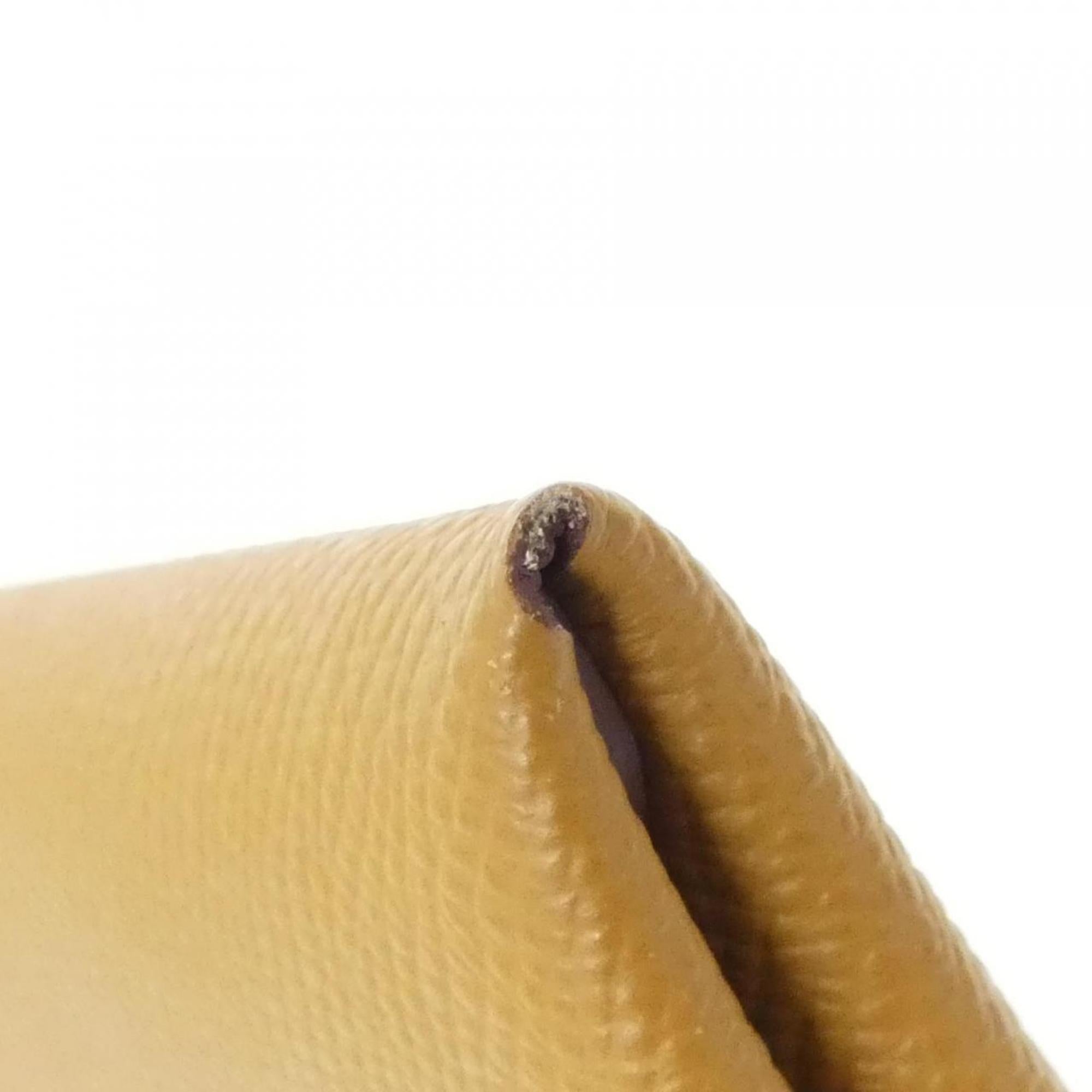 Hermes Beige Brown Brown Epsom Leather Coin Purse/Coin Case (Pre-Owned)