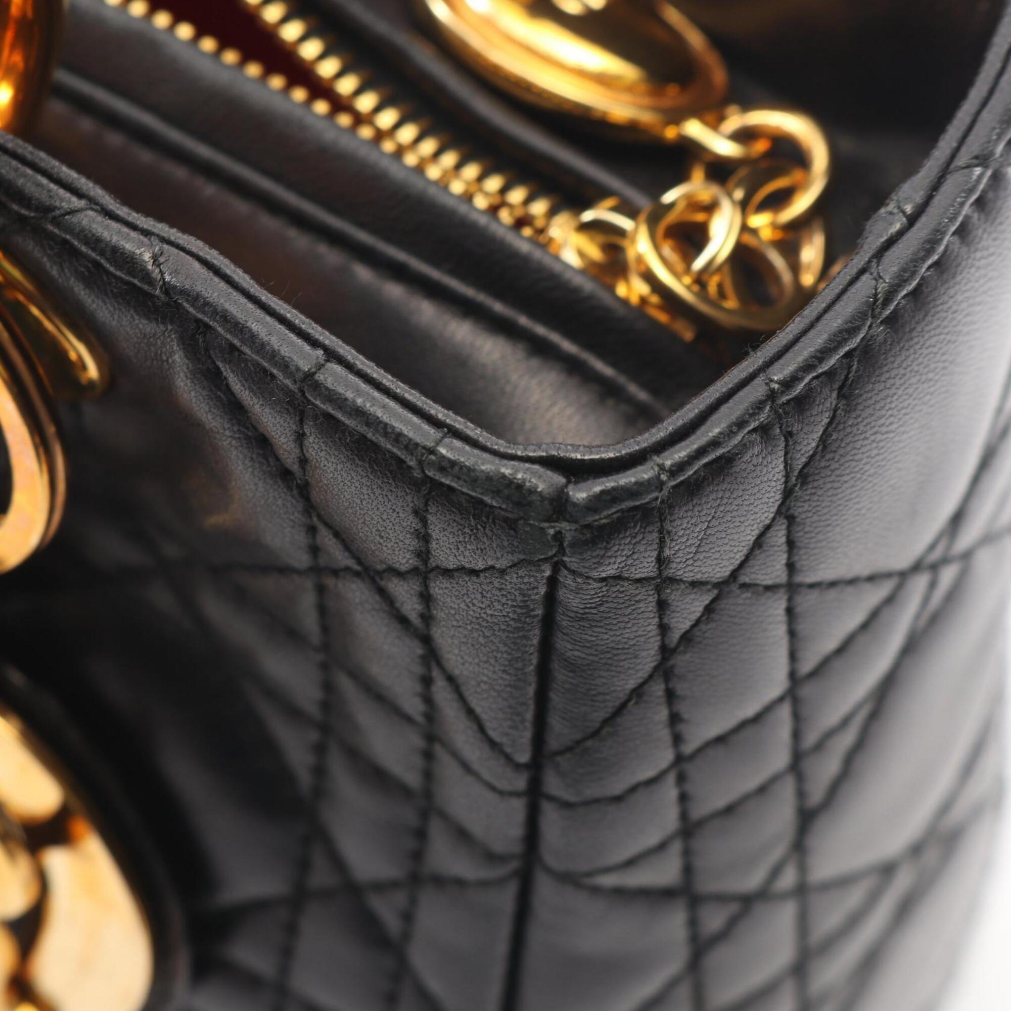Christian Dior Black Leather Handbag (Pre-Owned)