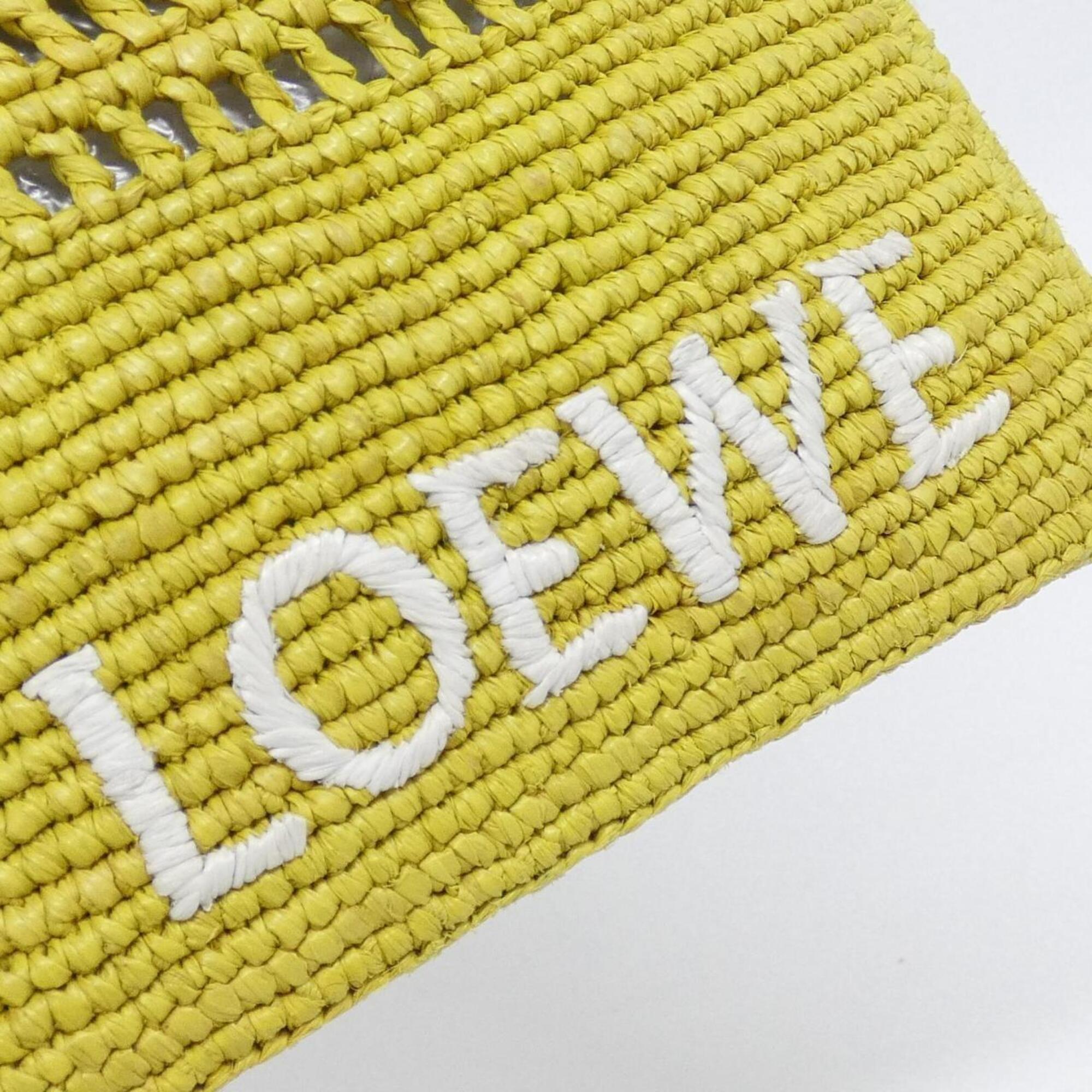 Loewe Yellow Raffia Shoulder Bag (Pre-Owned)