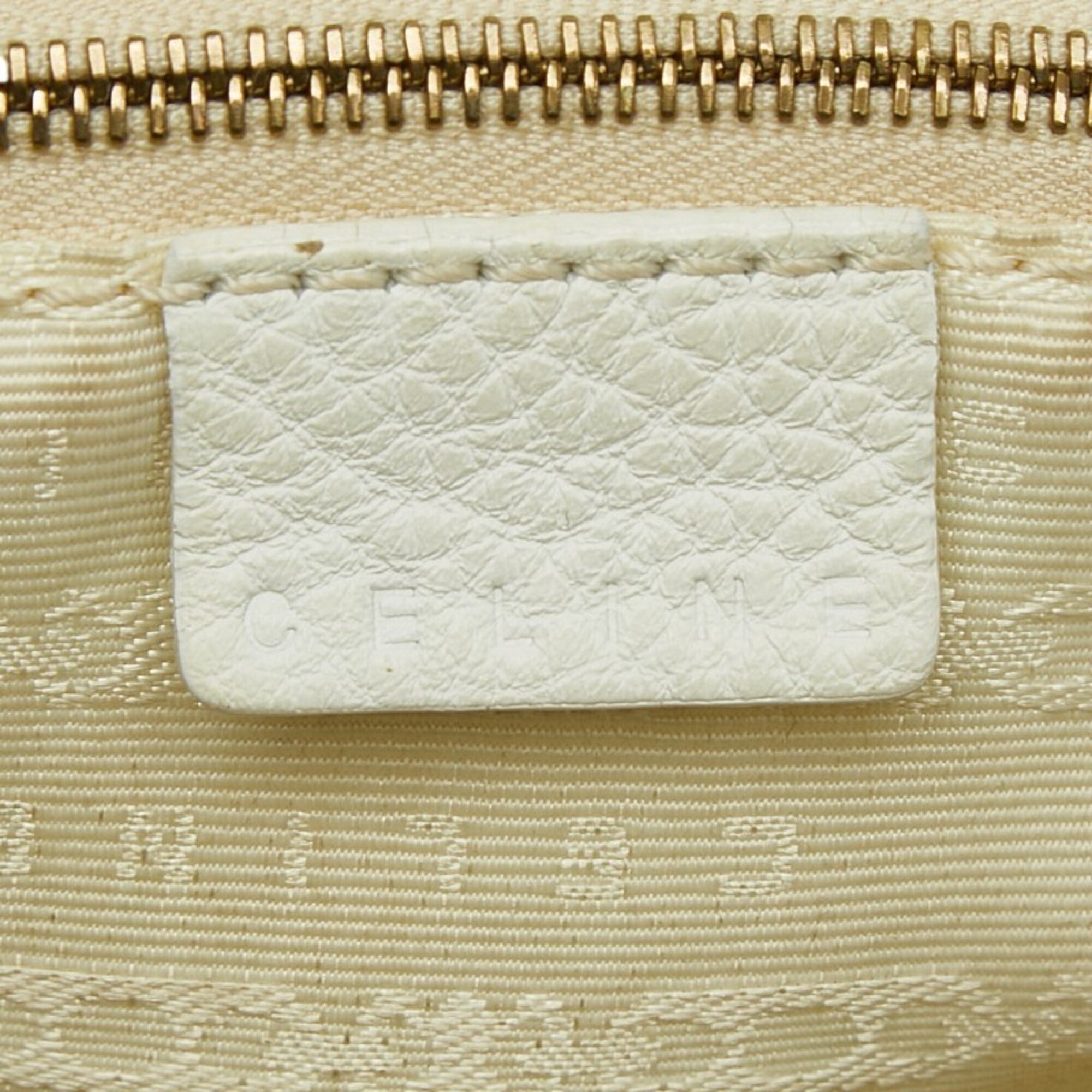Celine White Leather Tote Bag (Pre-Owned)