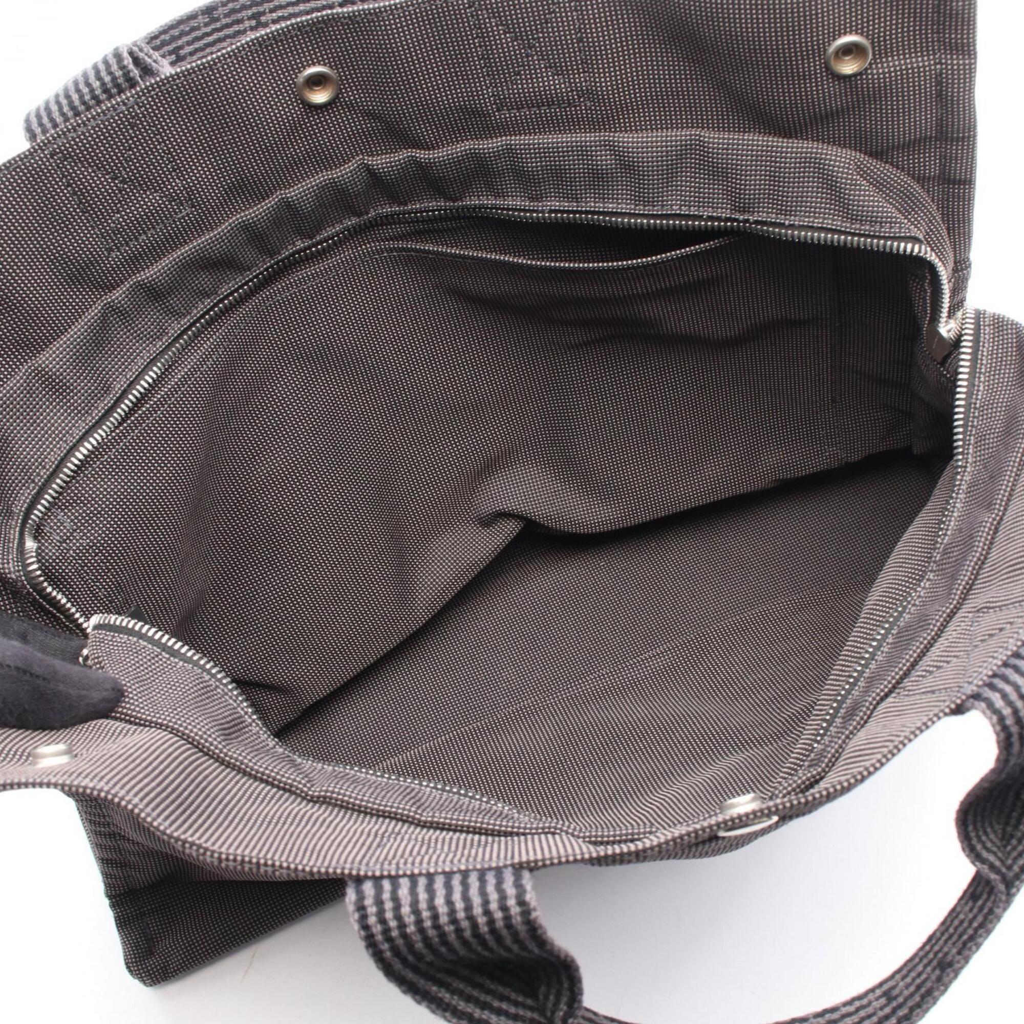 Hermes Gray Nylon Handbag Tote Bag (Pre-Owned)