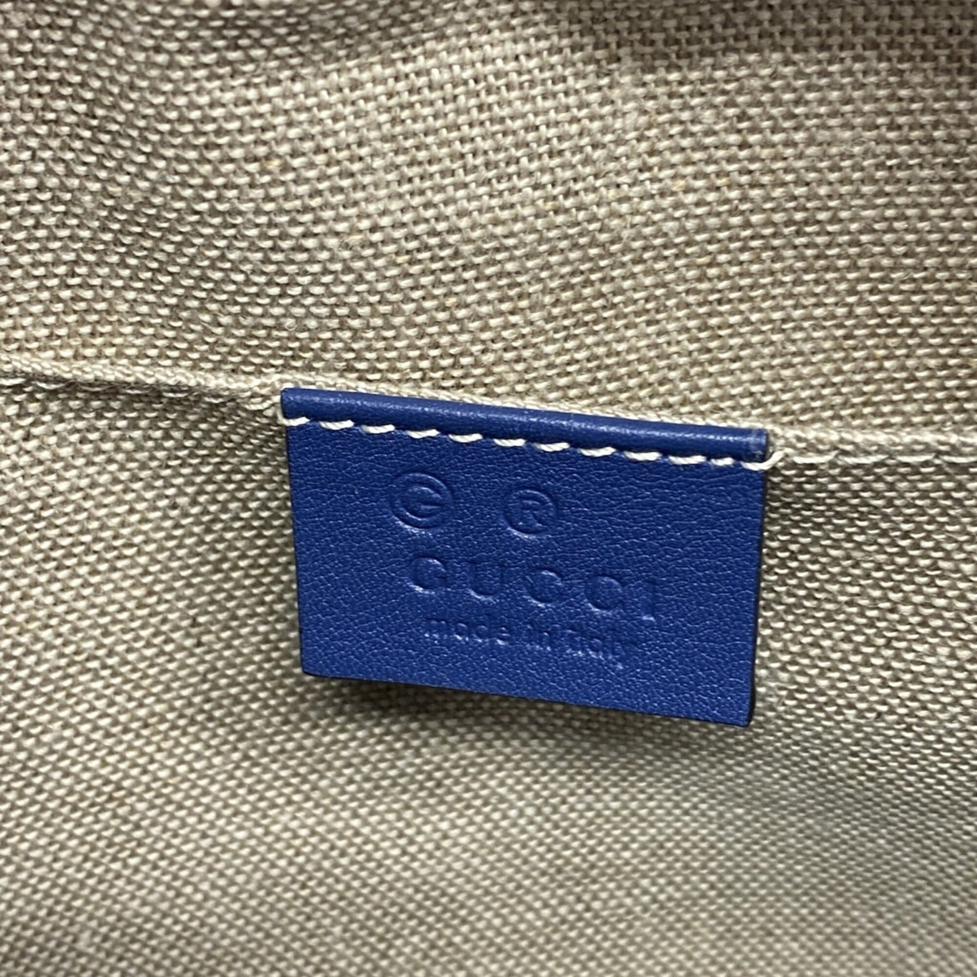 Gucci Blue Leather Shoulder Bag (Pre-Owned)