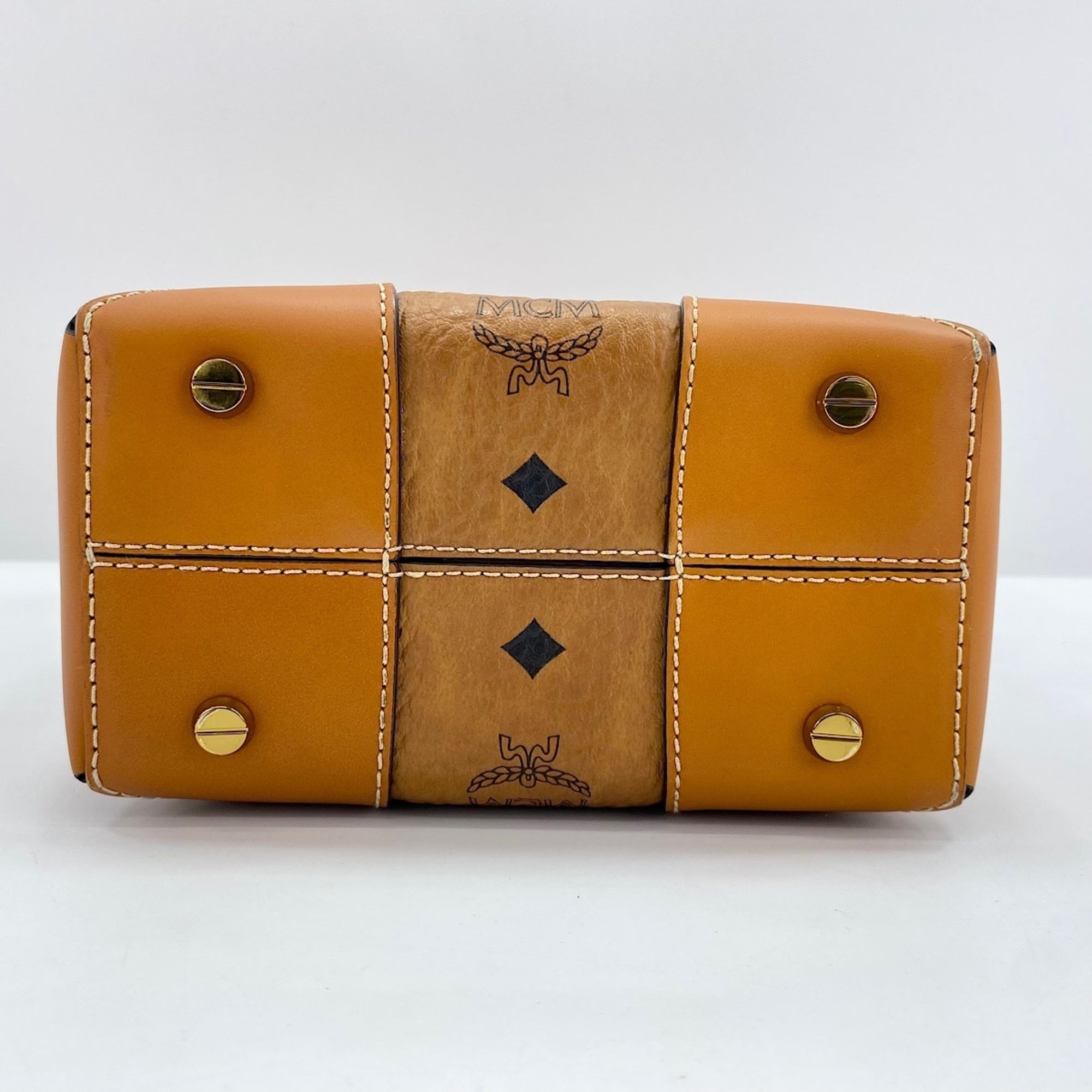 Mcm Orange Shoulder Bag (Pre-Owned)